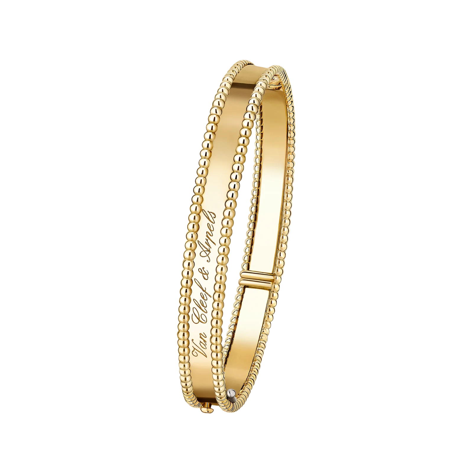 BRACELET PERLÉE SIGNATURE, MOYEN MODÈLE OR JAUNE 750/1000
