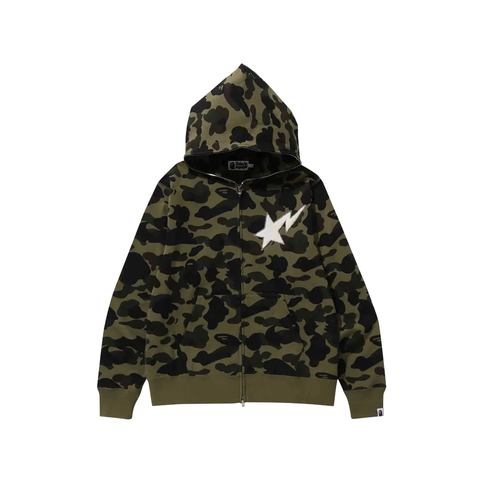 1ST CAMO FULL ZIP HOODIE « GREEN »