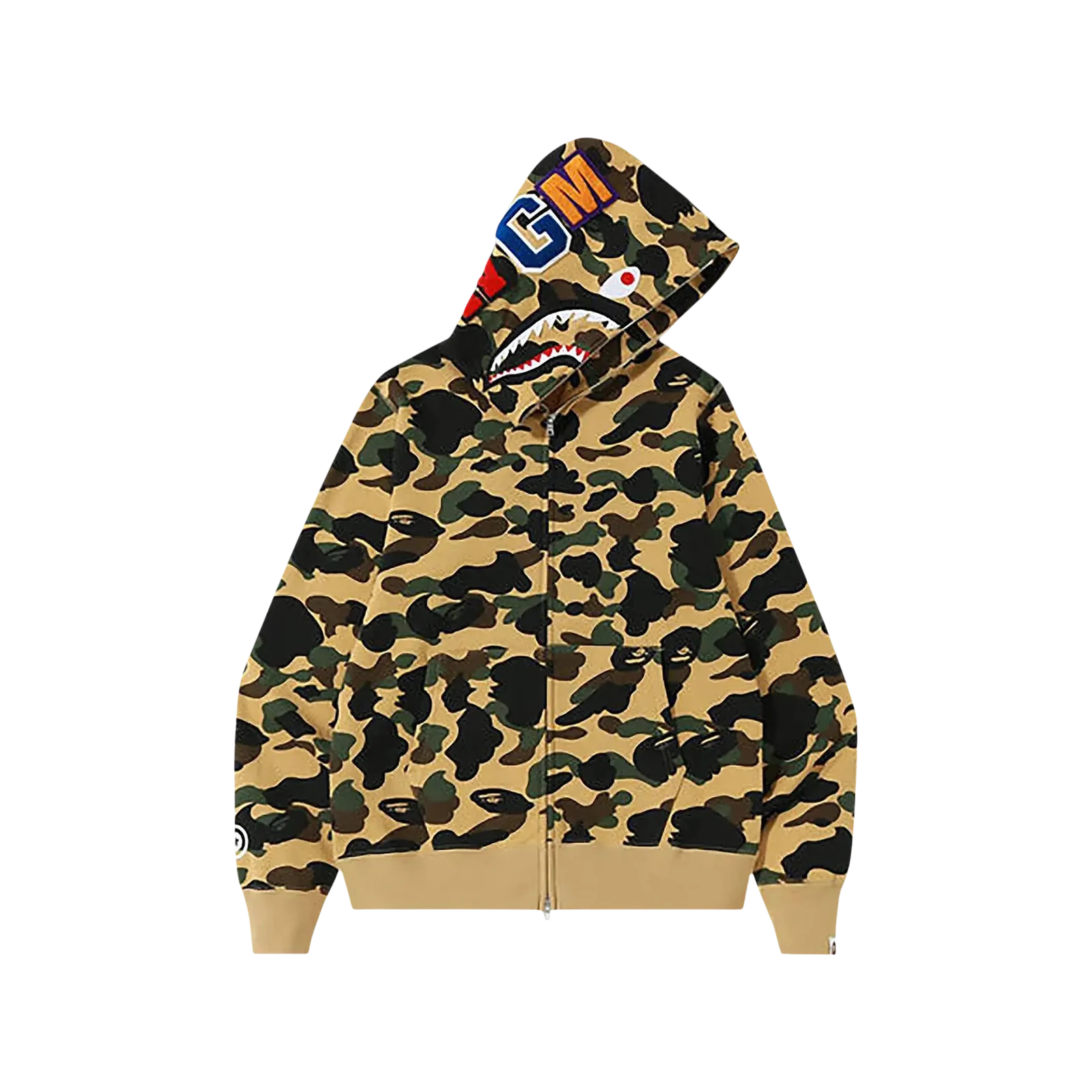 1ST CAMO SHARK FULL ZIP HOODIE « YELLOW »