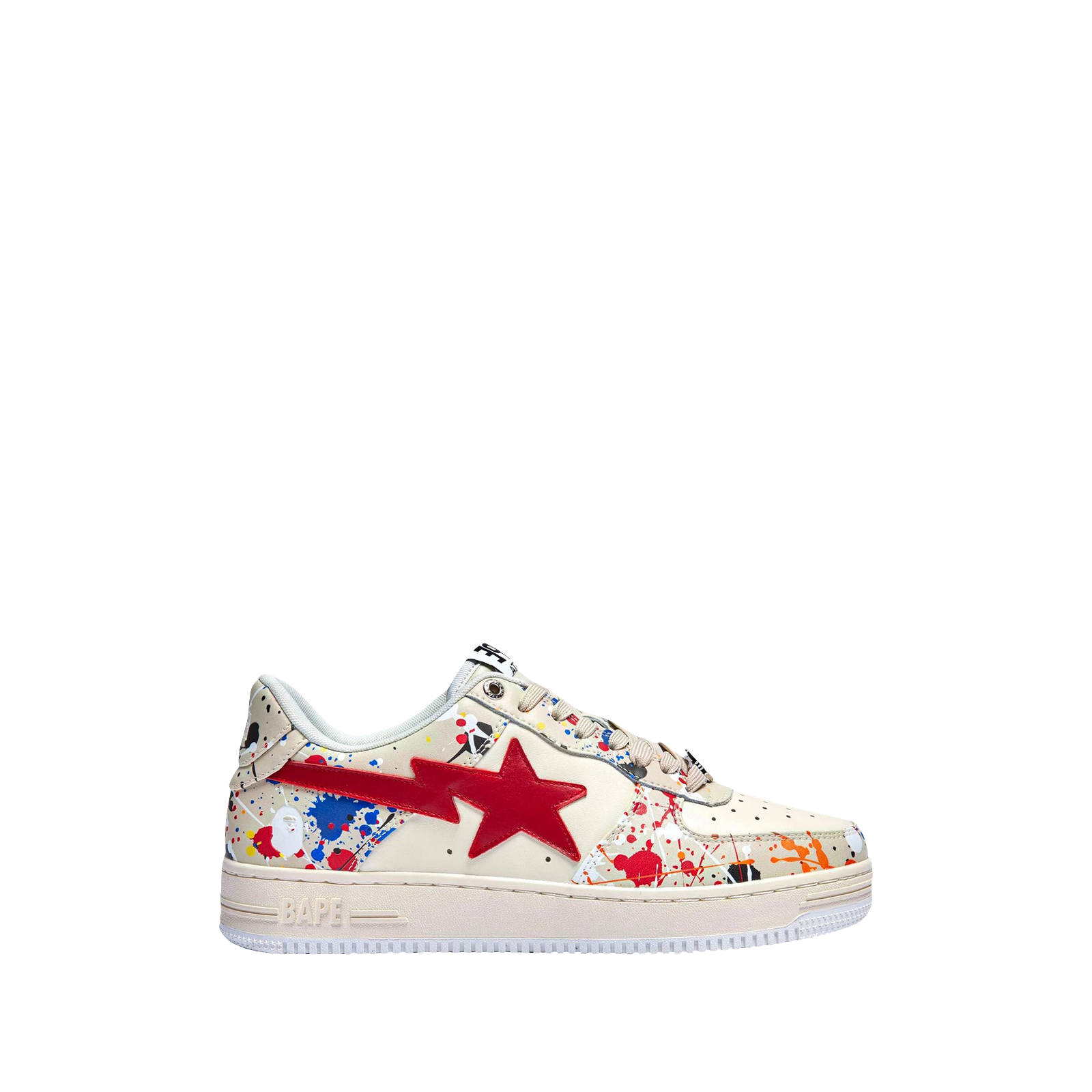 BAPESTA LOW « PAINT SPLATTER – IVORY »