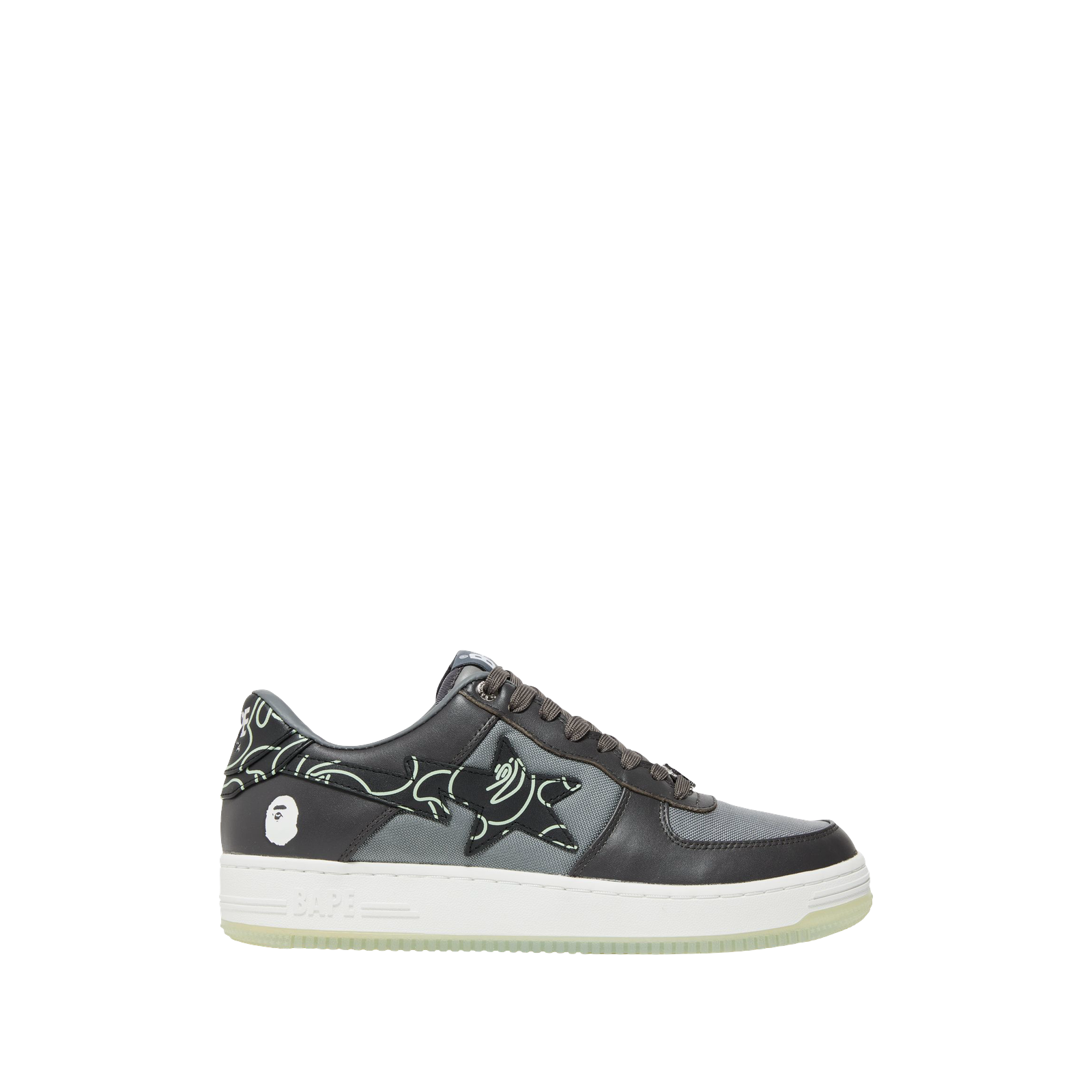 BAPESTA « TEXT CODE CAMO – CHARCOAL »
