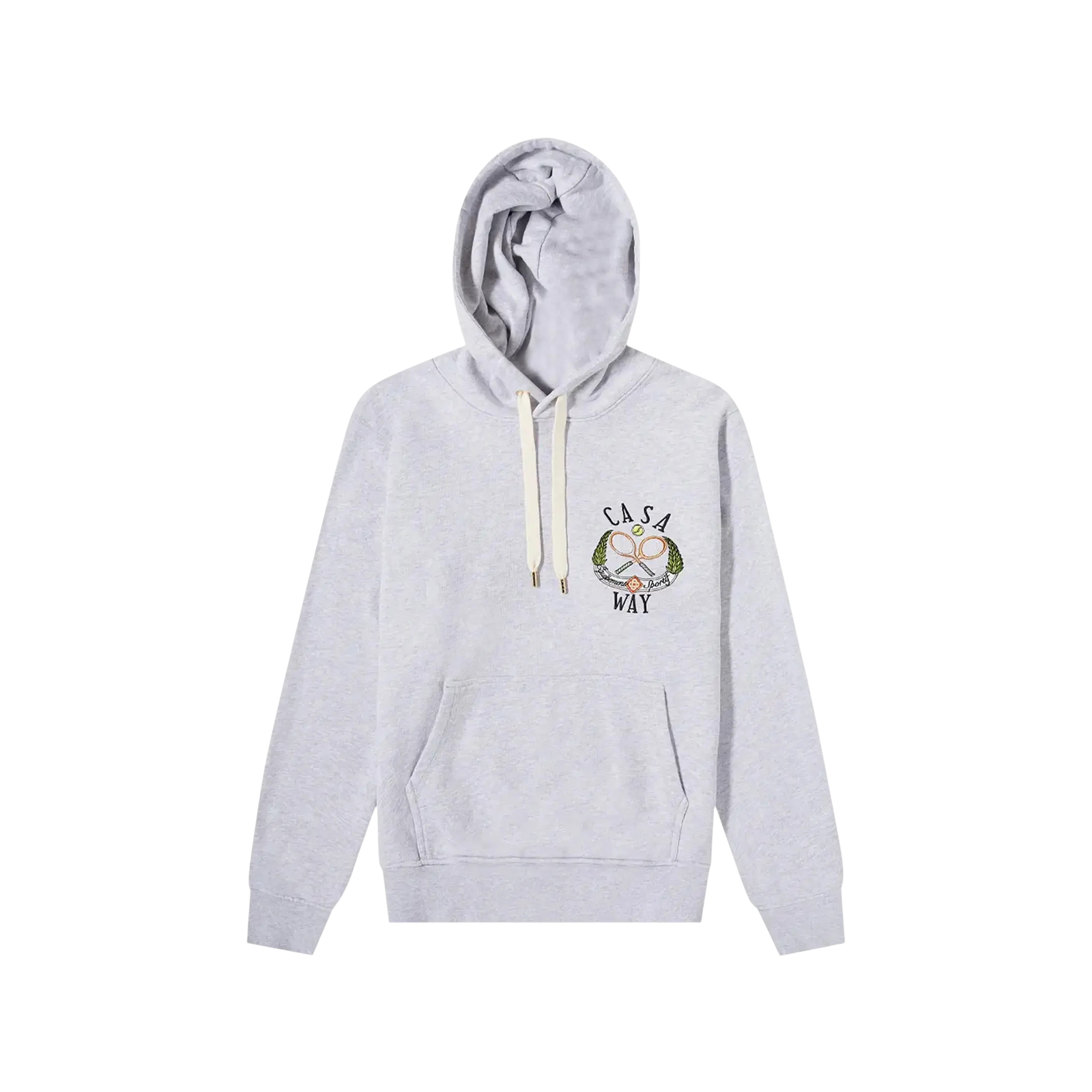 CASAWAY TENNIS CLUB EMROIDERED HOODED SWEATSHIRT « GREY MARL »