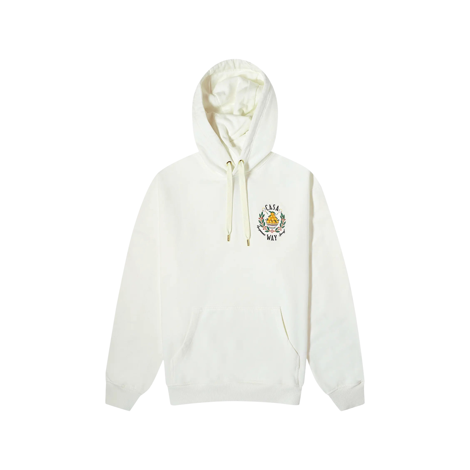 CASA WAY EMBROIDERED HOODIE « WHITE »