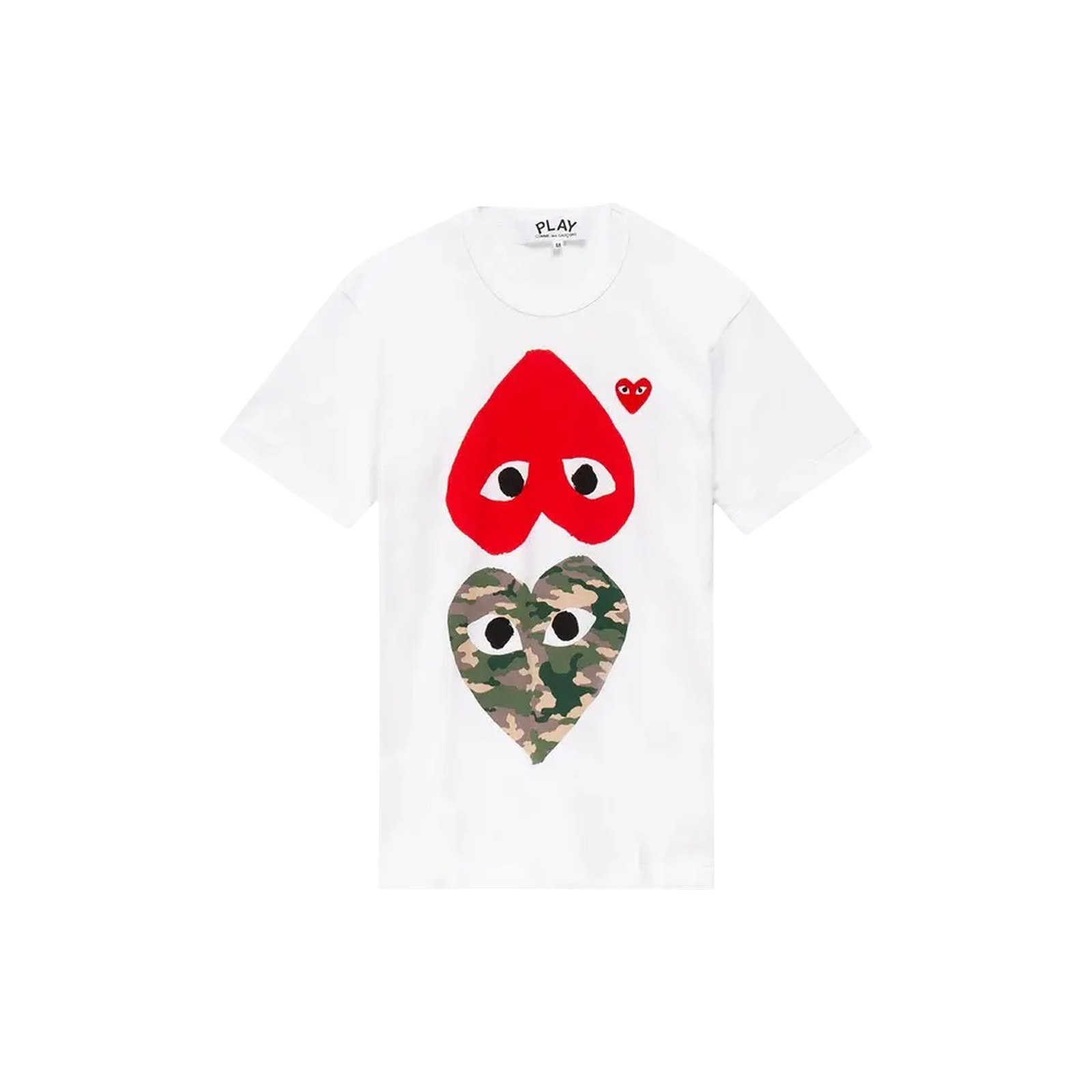 PLAY DOUBLE HEART TEE « WHITE »