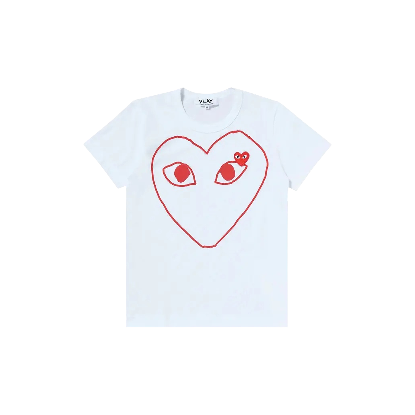 PLAY HEART OUTLINE TEE « WHITE »
