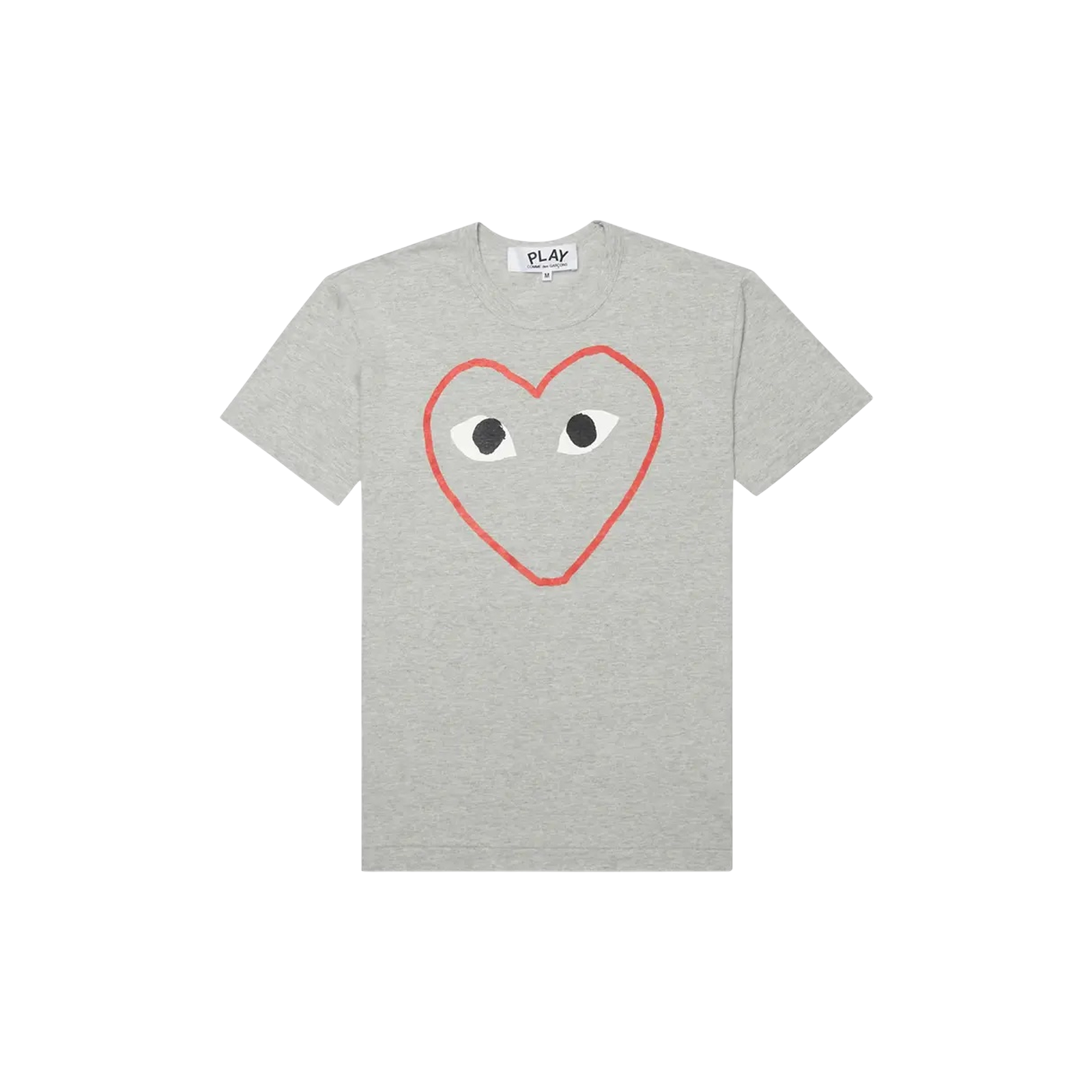 PLAY HEART OUTLINE T-SHIRT « GREY »