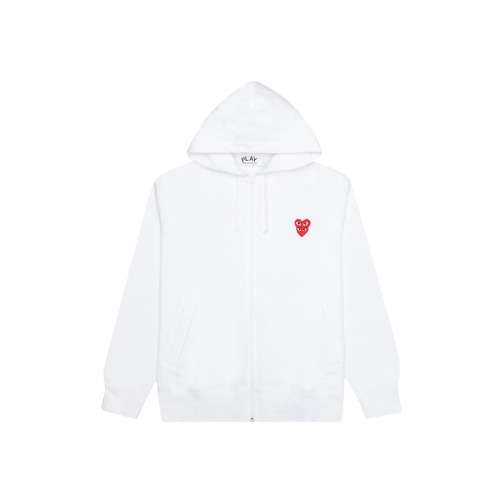 PLAY PLAY ZIP HOODED SWEATSHIRT « WHITE »