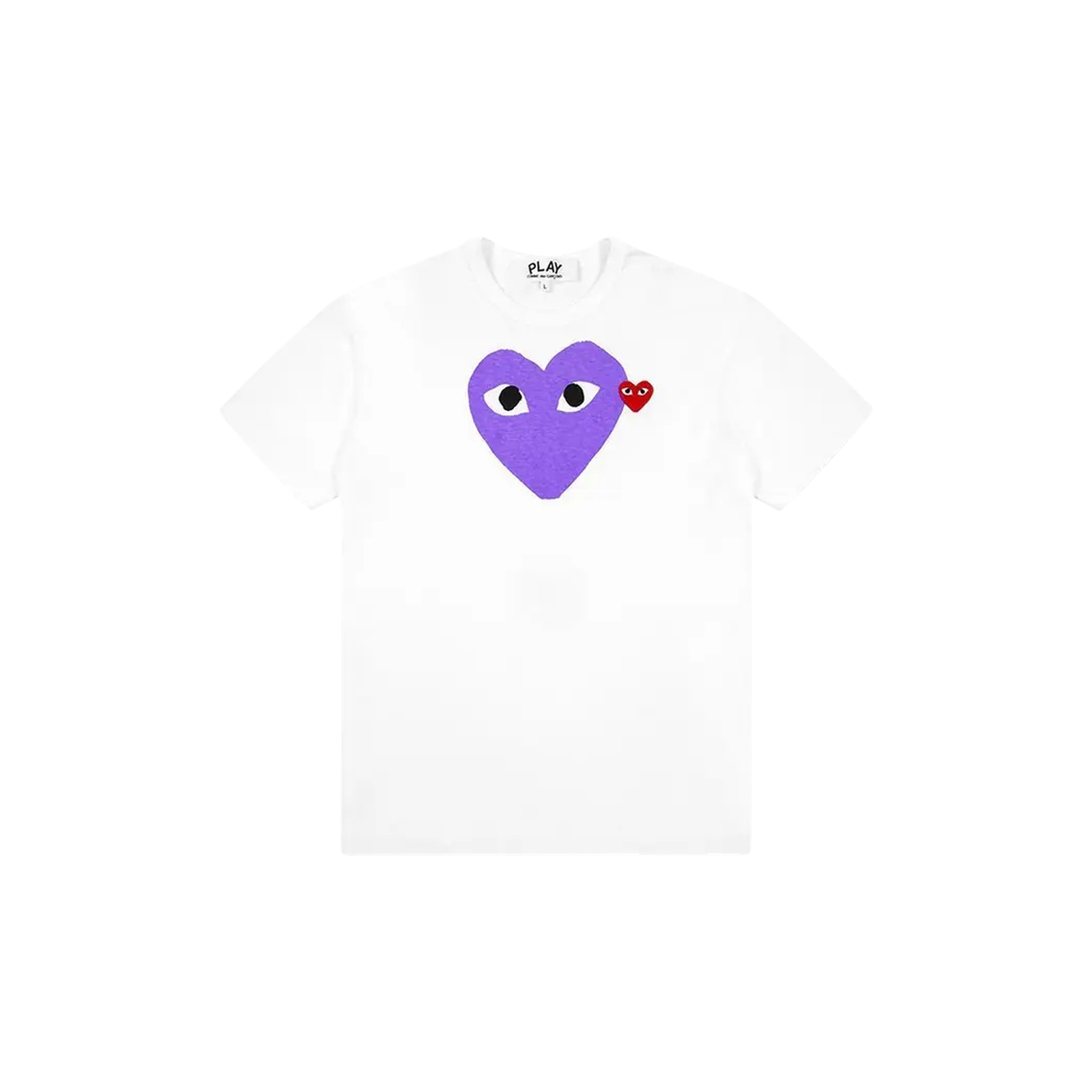 PLAY RED EMBLEM HEART T-SHIRT « WHITE/PURPLE »
