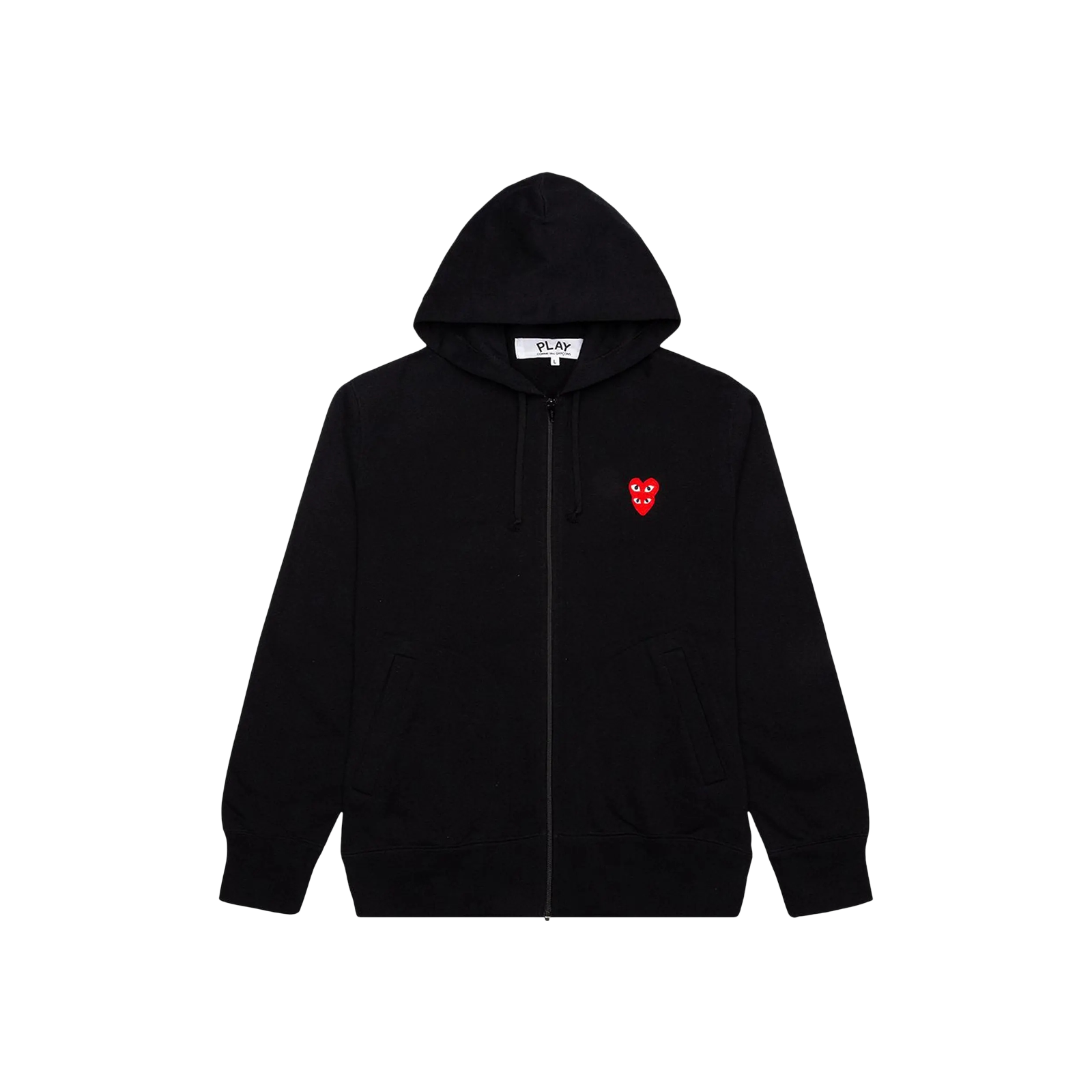 PLAY STACKED HEART HOODED SWEATSHIRT « BLACK »