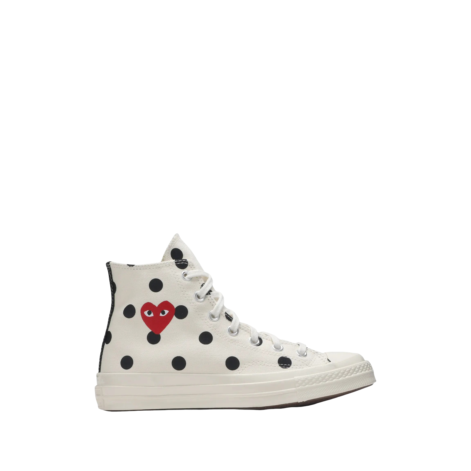 COMME DES GARÇONS X CHUCK TAYLOR ALL STAR 70 HI « WHITE POLKA DOT »