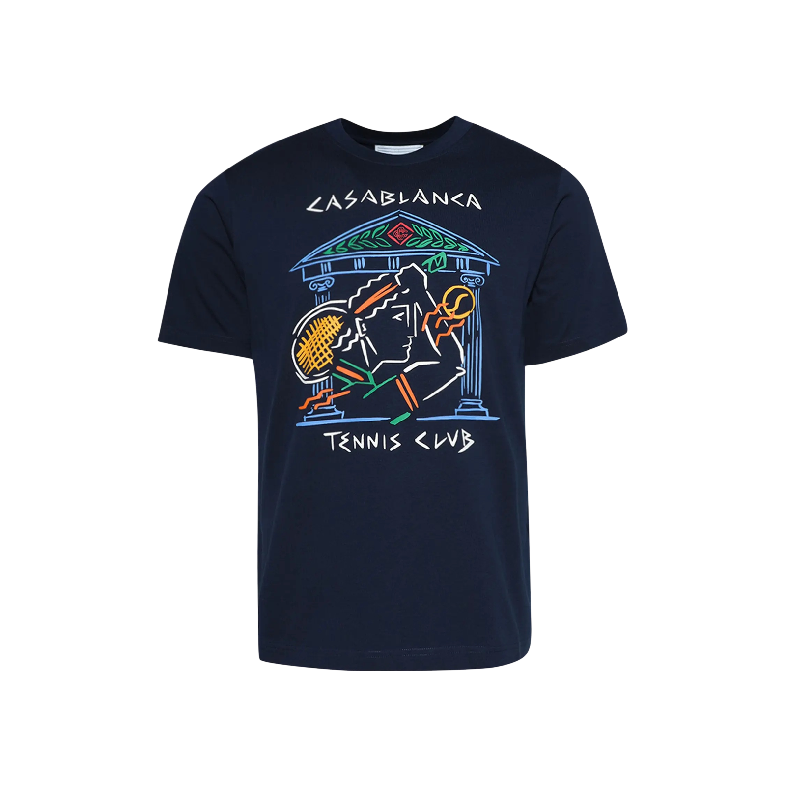 CRAYON TEMPLE TENNIS CLUB SCREEN PRINTED T-SHIRT « NAVY »