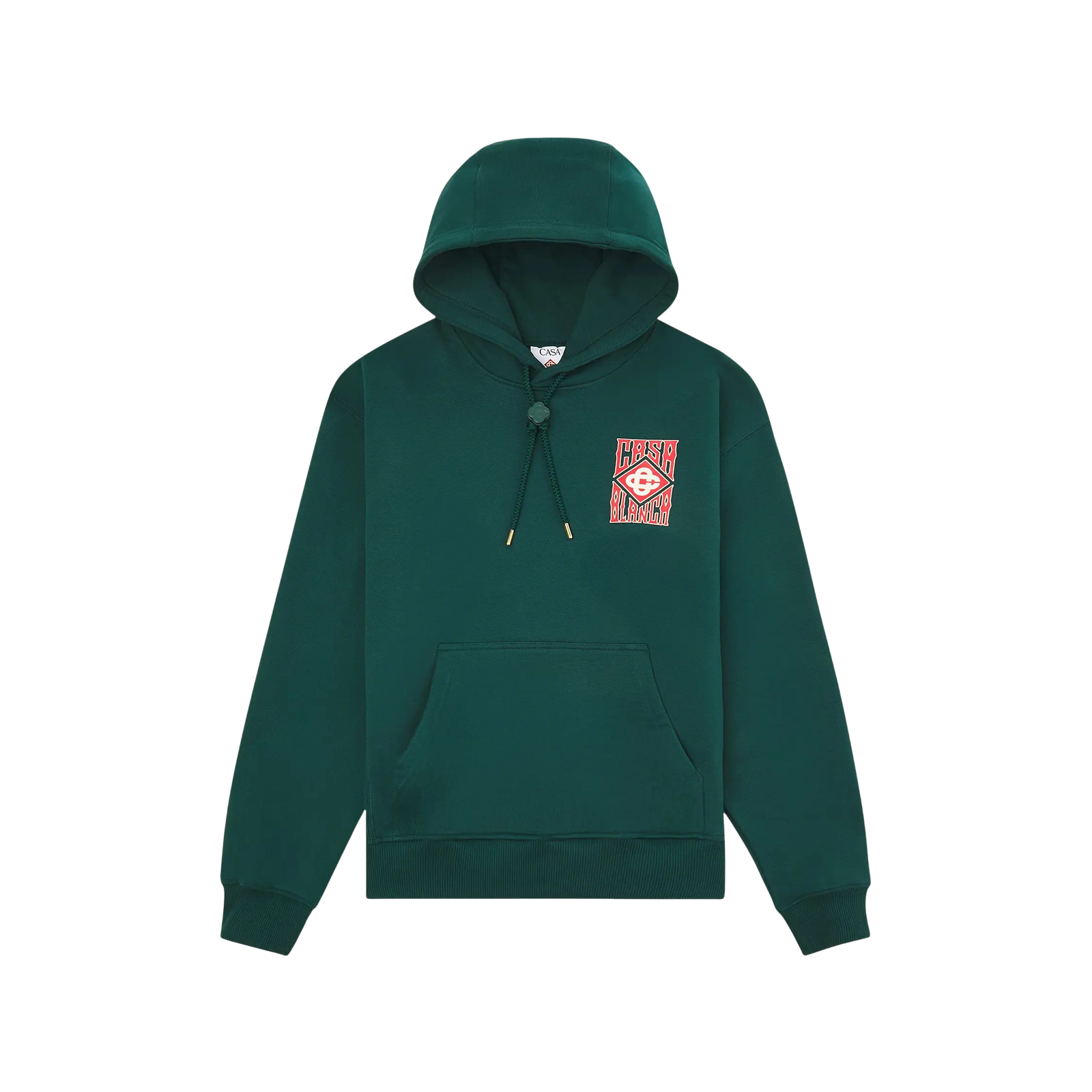 GOTHIC STACKED LOGO PRINTED HOODIE « GREEN »