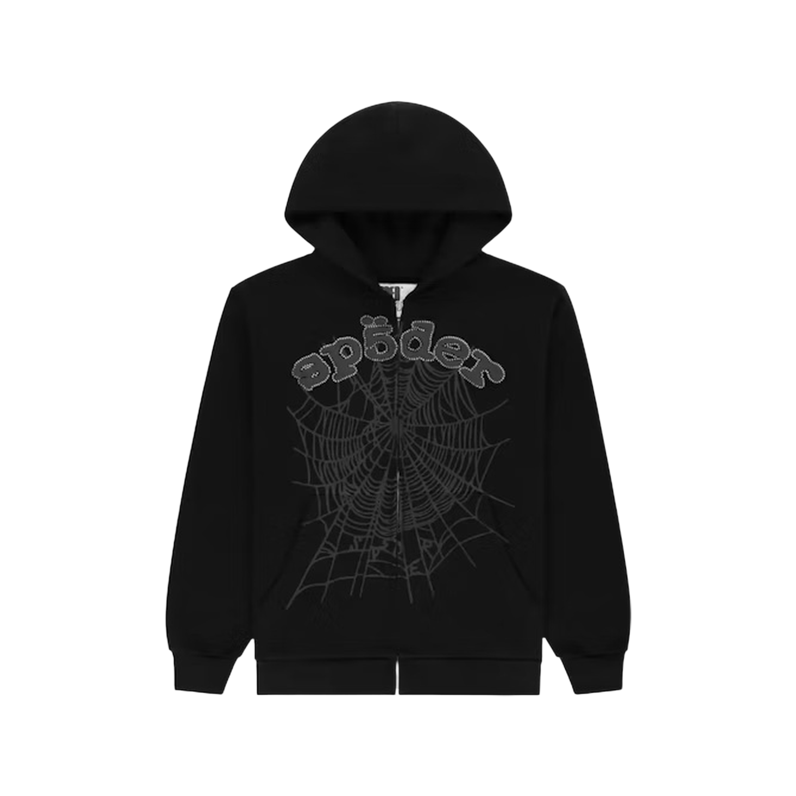 OG WEB V2 RHINESTONE ZIP UP « BLACK »