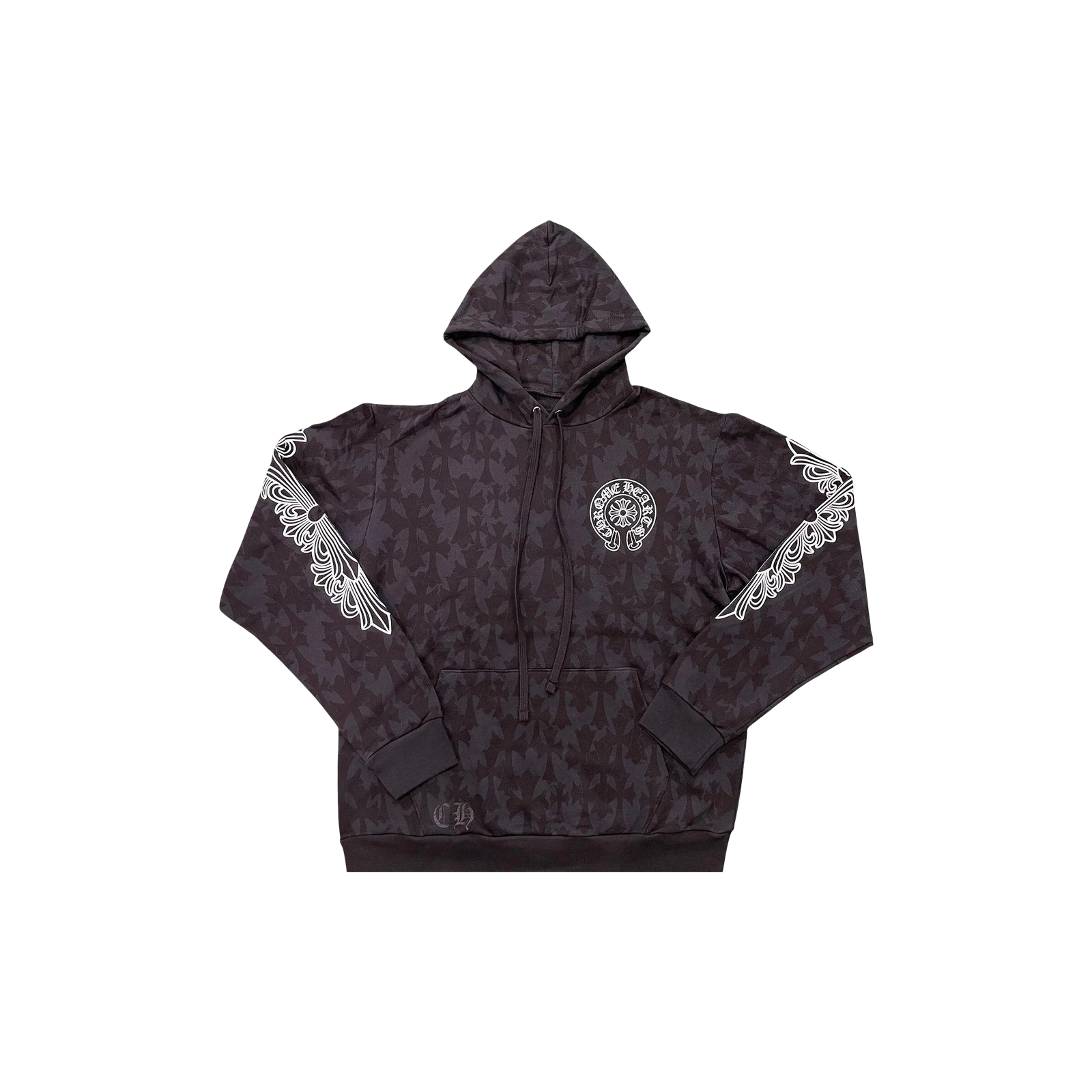 PLUS CROSS ALL OVER PRINT HOODIE « BLACK »