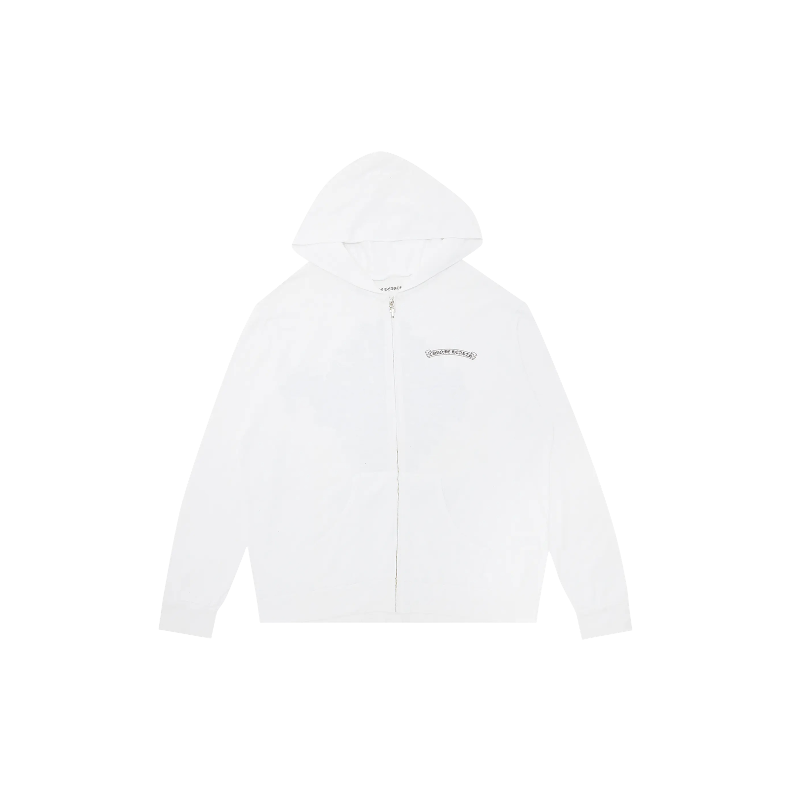 PLUS CROSS FLORAL ZIP HOODIE « BLACK/WHITE »