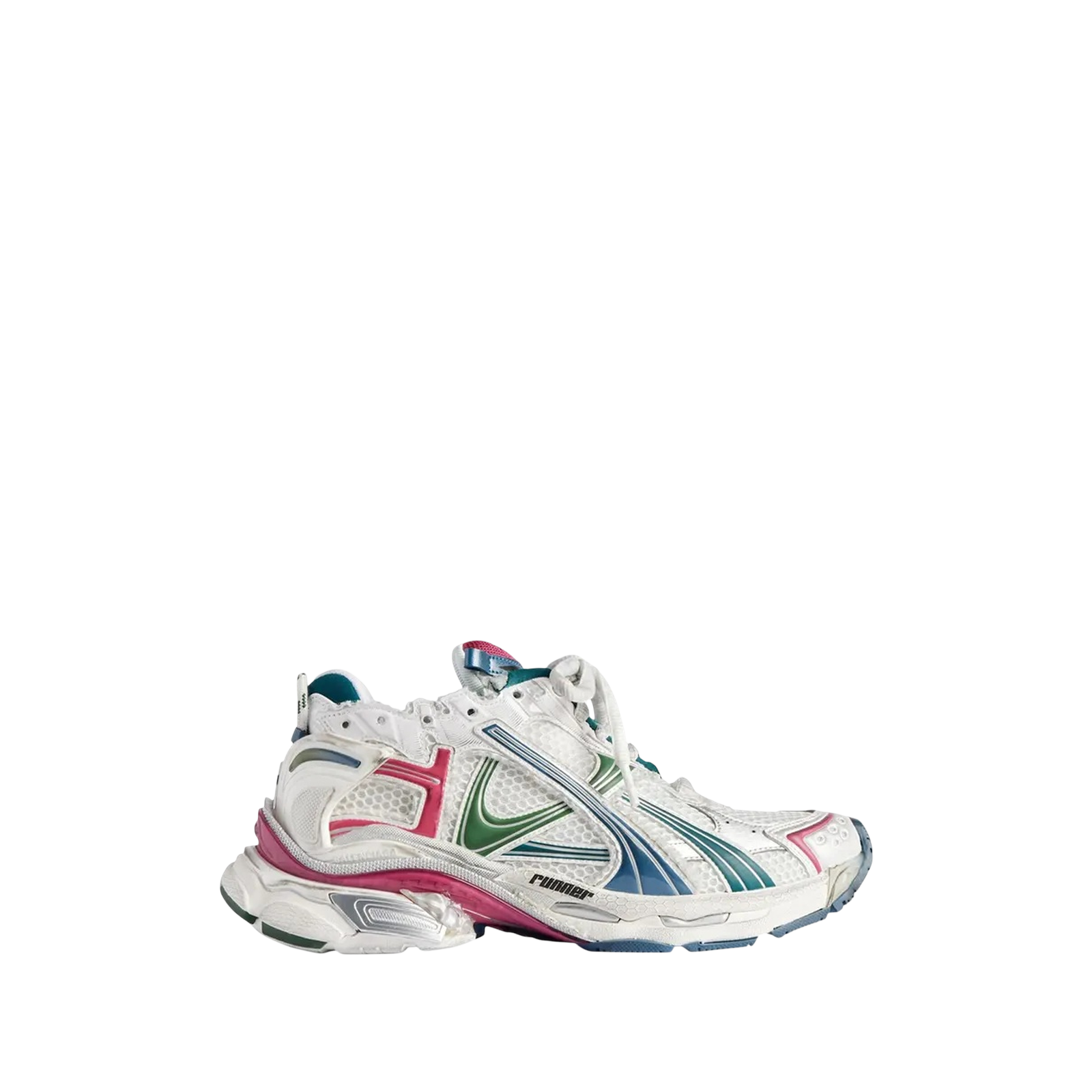 RUNNER « WHITE DARK GREEN BLUE PINK »