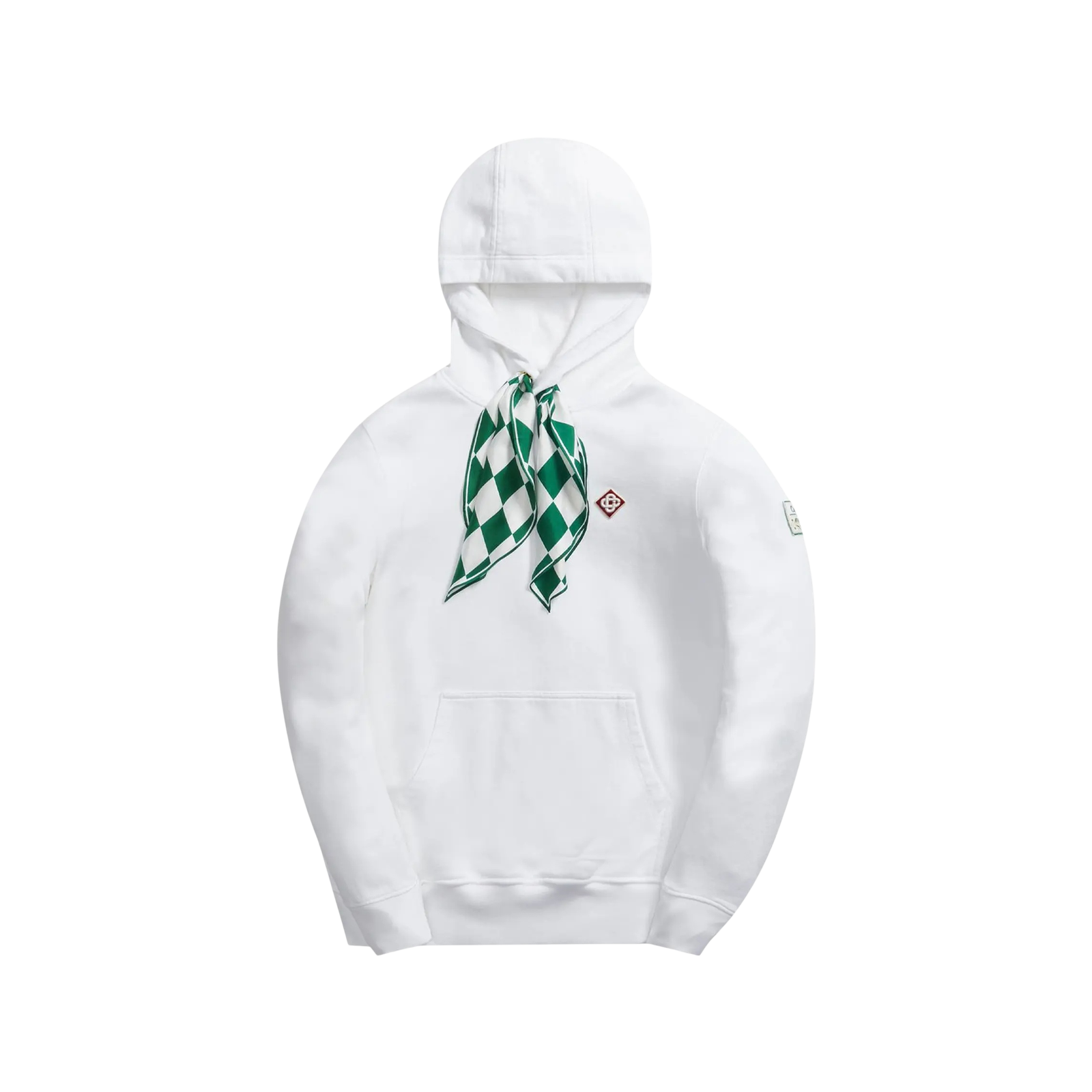 SCARF HOODED SWEATSHIRT « BRIGHT WHITE »