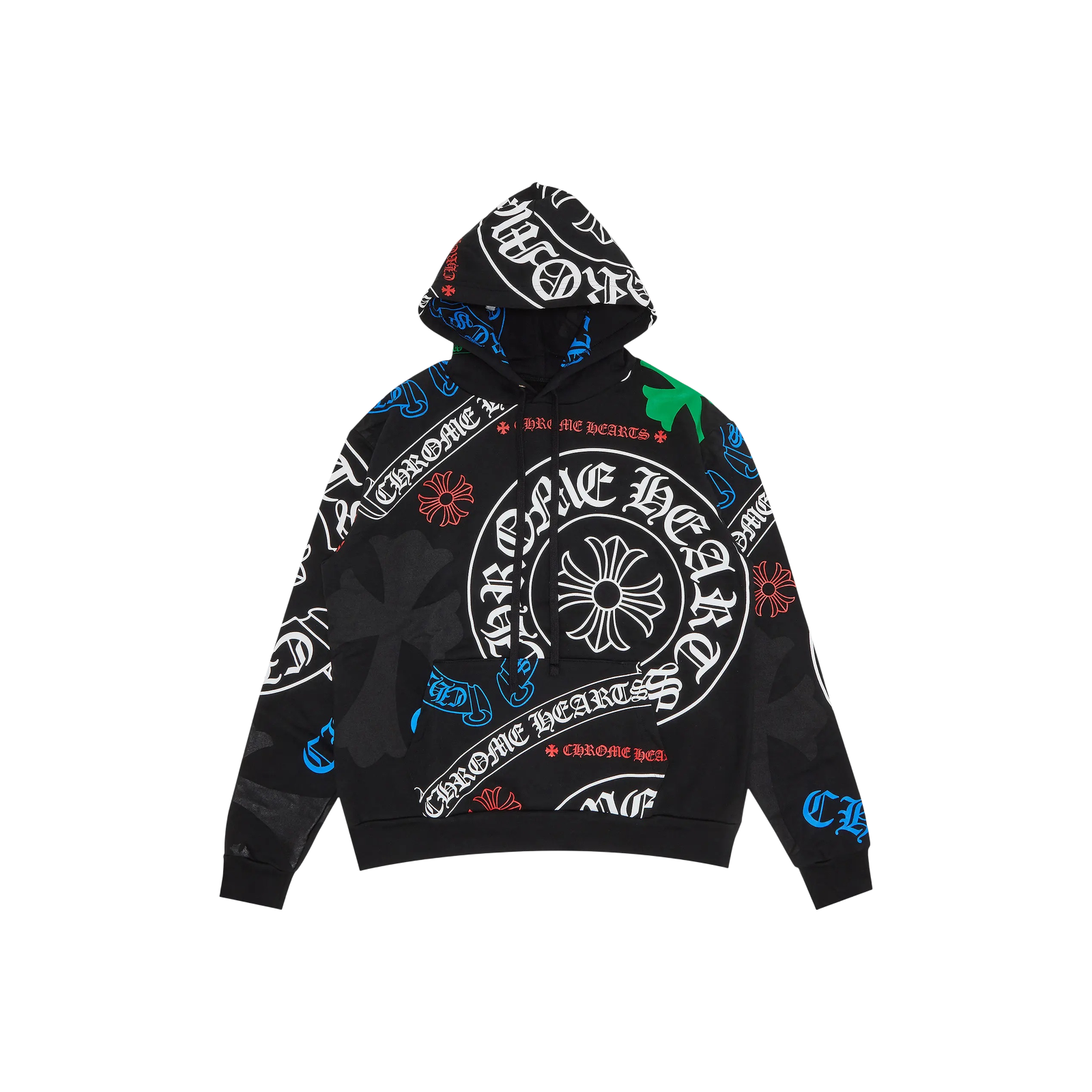 STENCIL HOODIE « BLACK/MULTICOLOR »