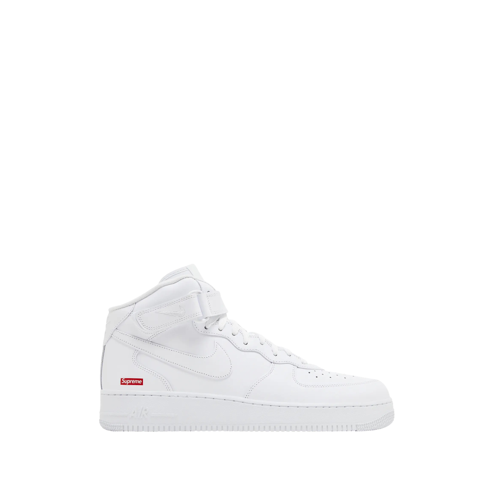 SUPREME X AIR FORCE 1 MID « BOX LOGO – TRIPLE WHITE »