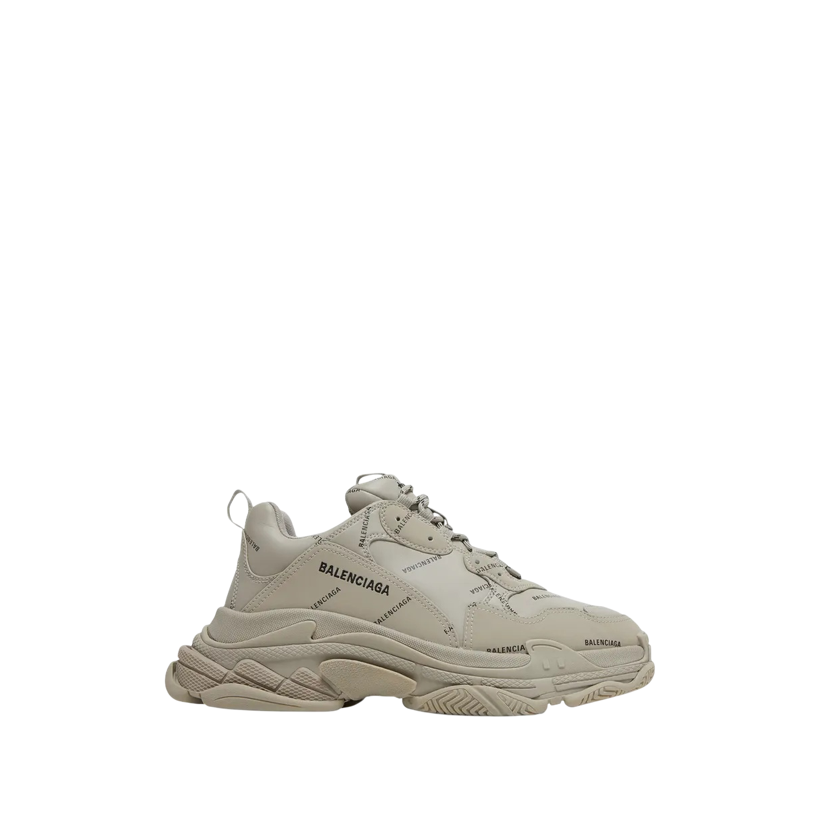 TRIPLE S « ALLOVER LOGO BEIGE »