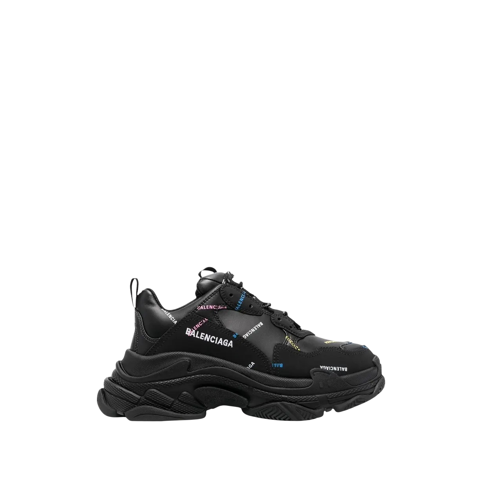 TRIPLE S « ALLOVER LOGO BLACK MULTI COLOR »