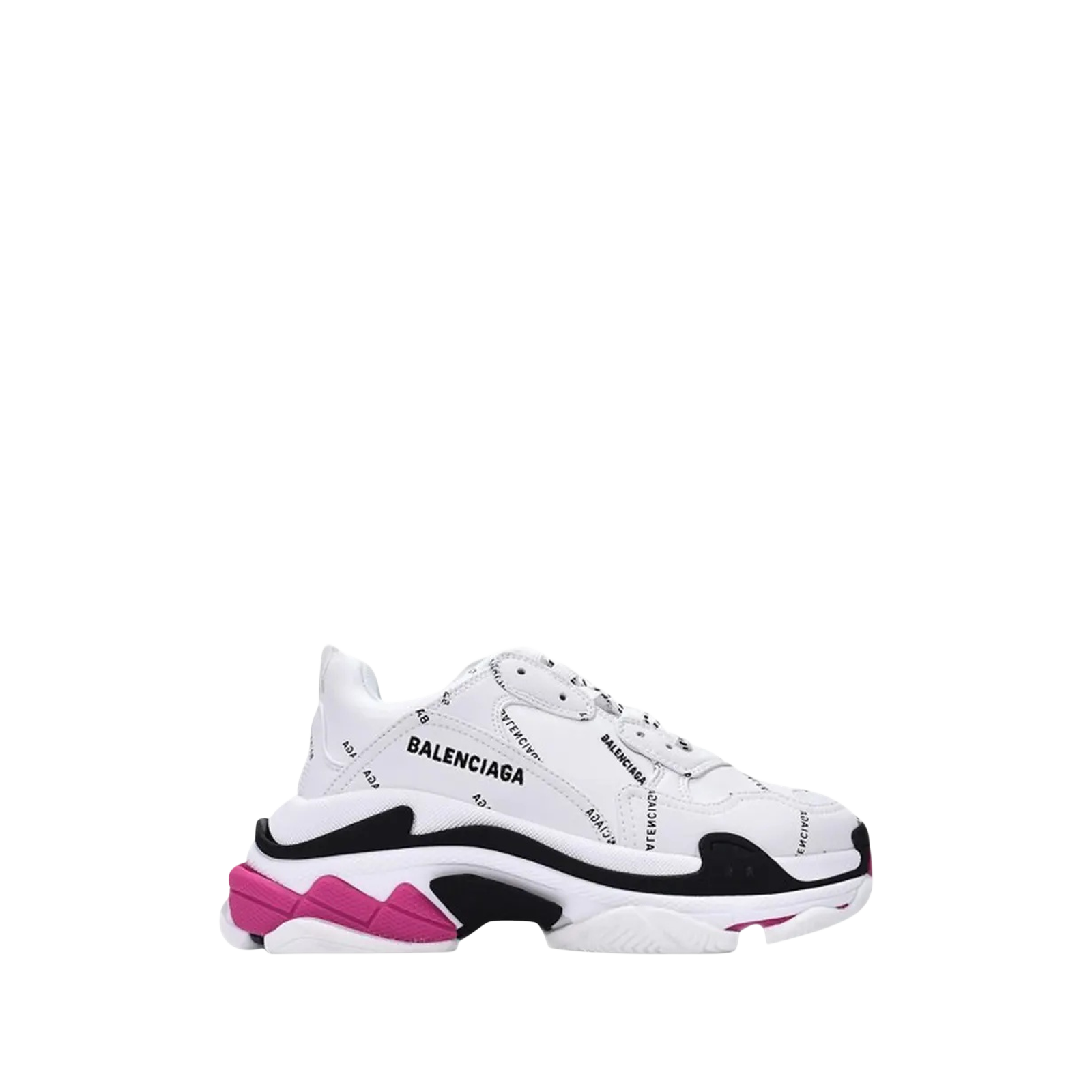 TRIPLE S « ALLOVER LOGO WHITE PINK »