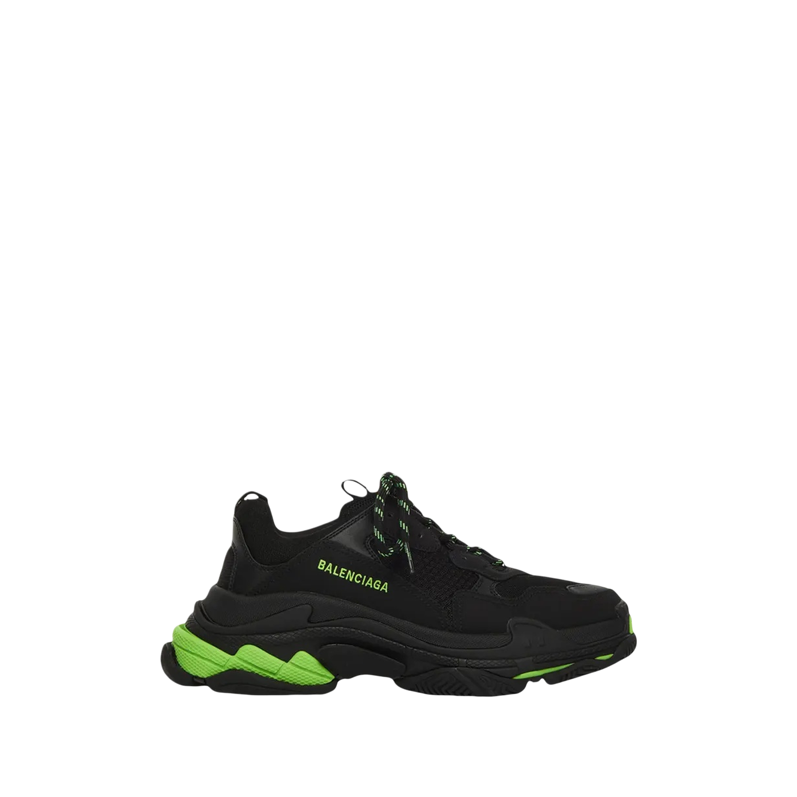 TRIPLE S « BLACK FLOU GREEN »