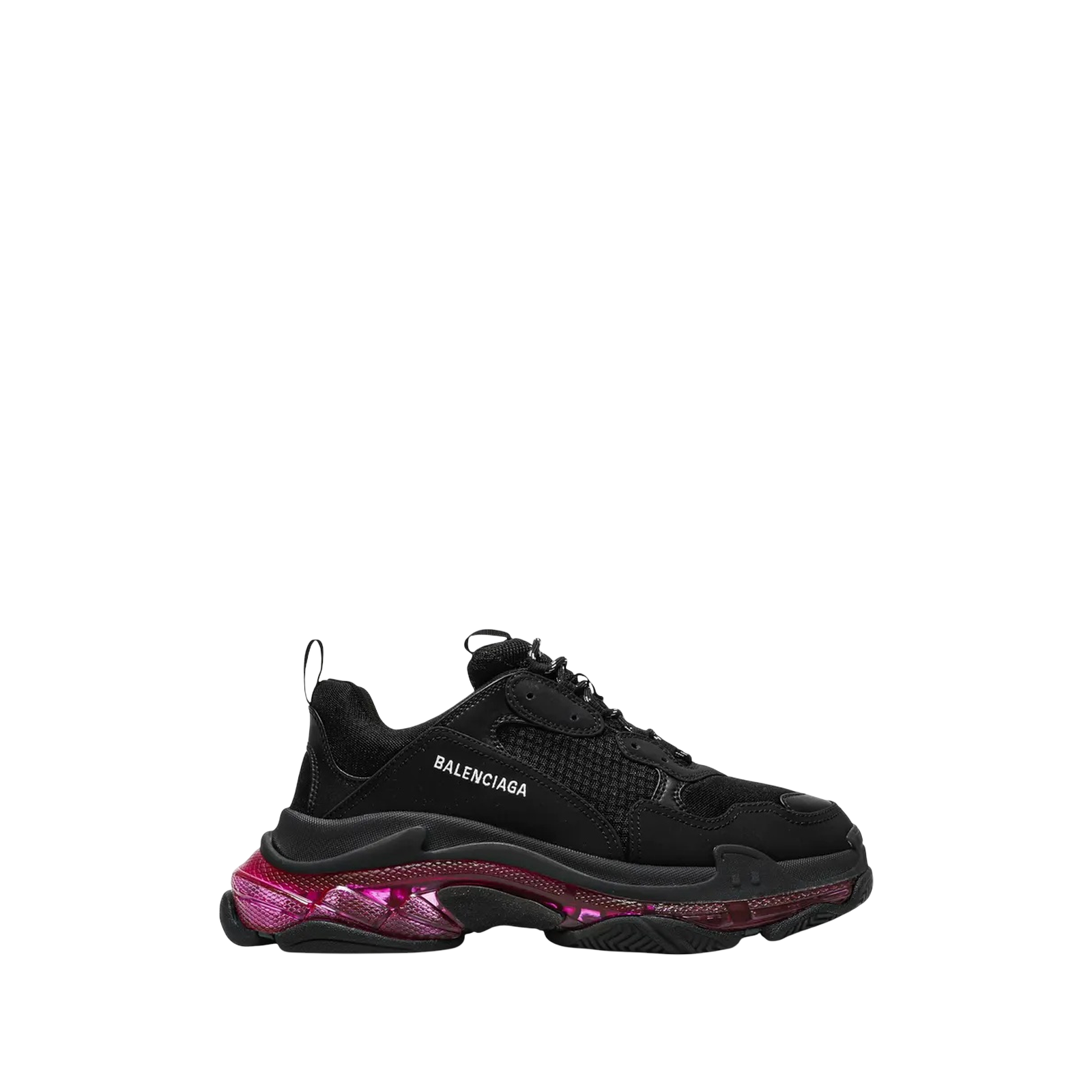 TRIPLE S « CLEAR SOLE BLACK PINK NEON »