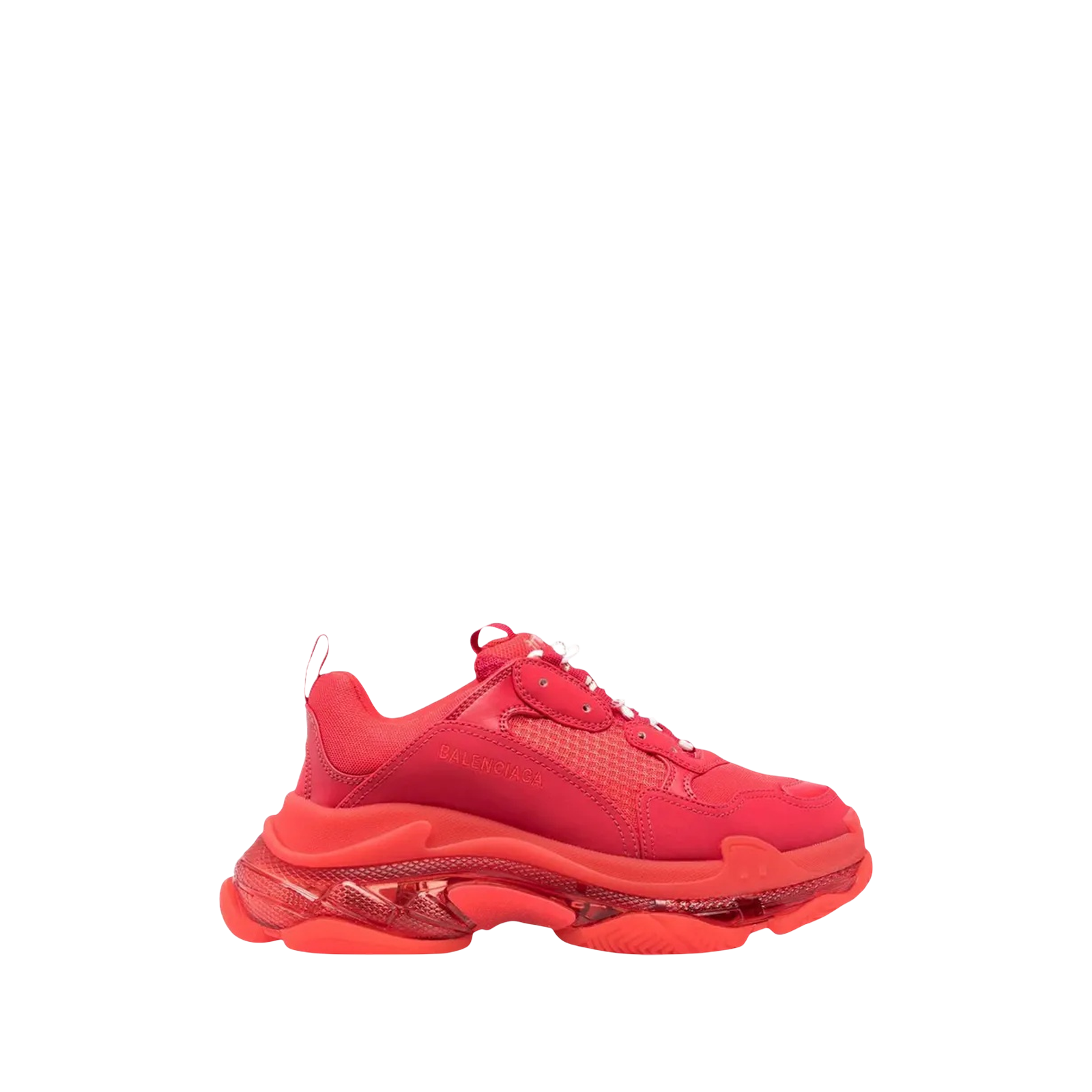 TRIPLE S « CLEAR SOLE RED WHITE LACES »