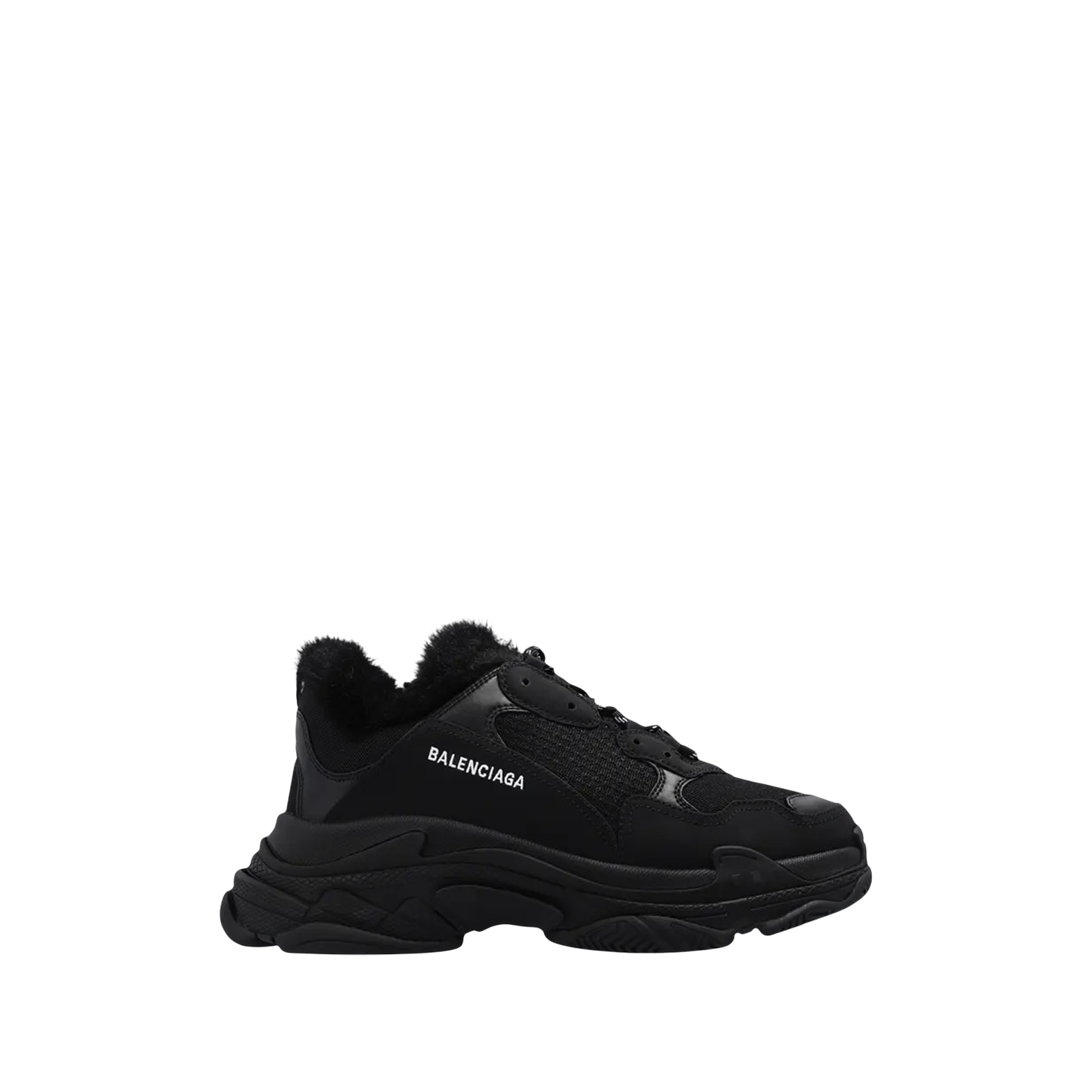 TRIPLE S « FAUX FUR BLACK »