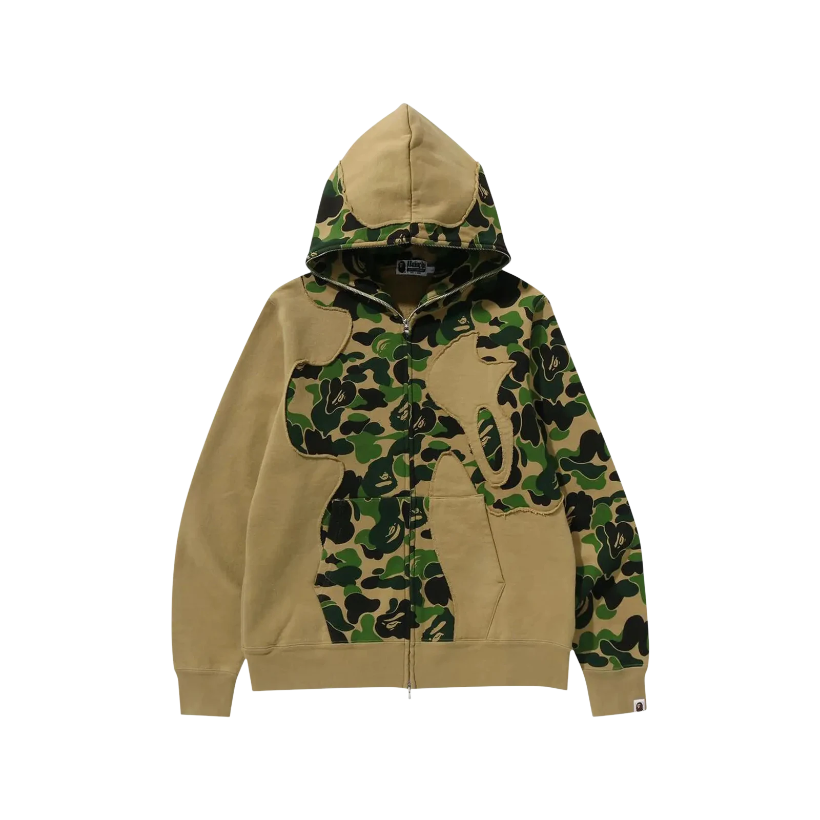 ABC CAMO PATCHWORK FULL ZIP HOODIE « GREEN »