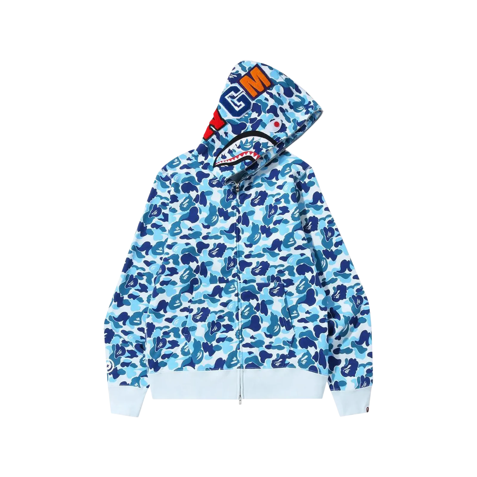 ABC CAMO SHARK FULL ZIP HOODIE « BLUE »