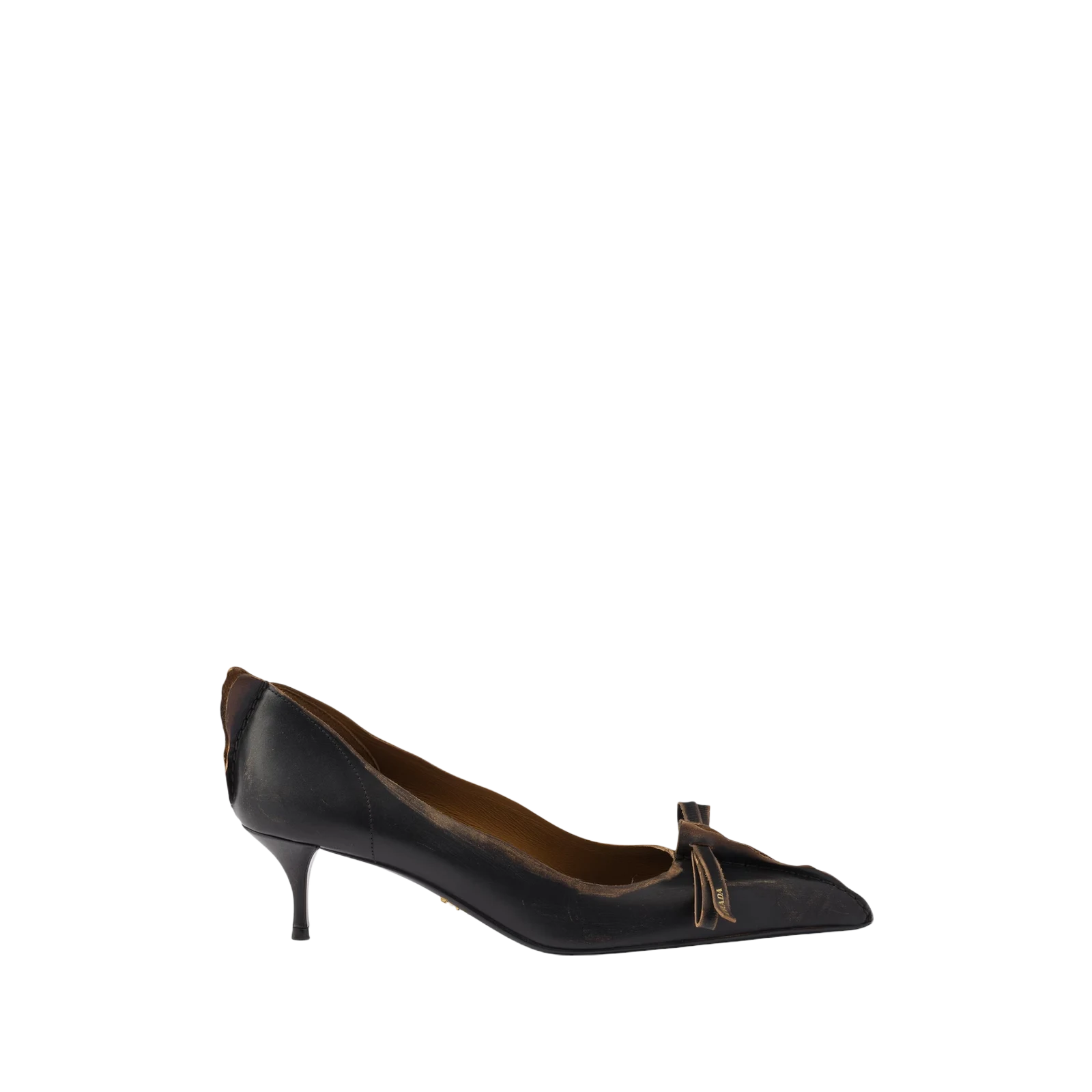 ANTIQUED LEATHER PUMPS 55MM