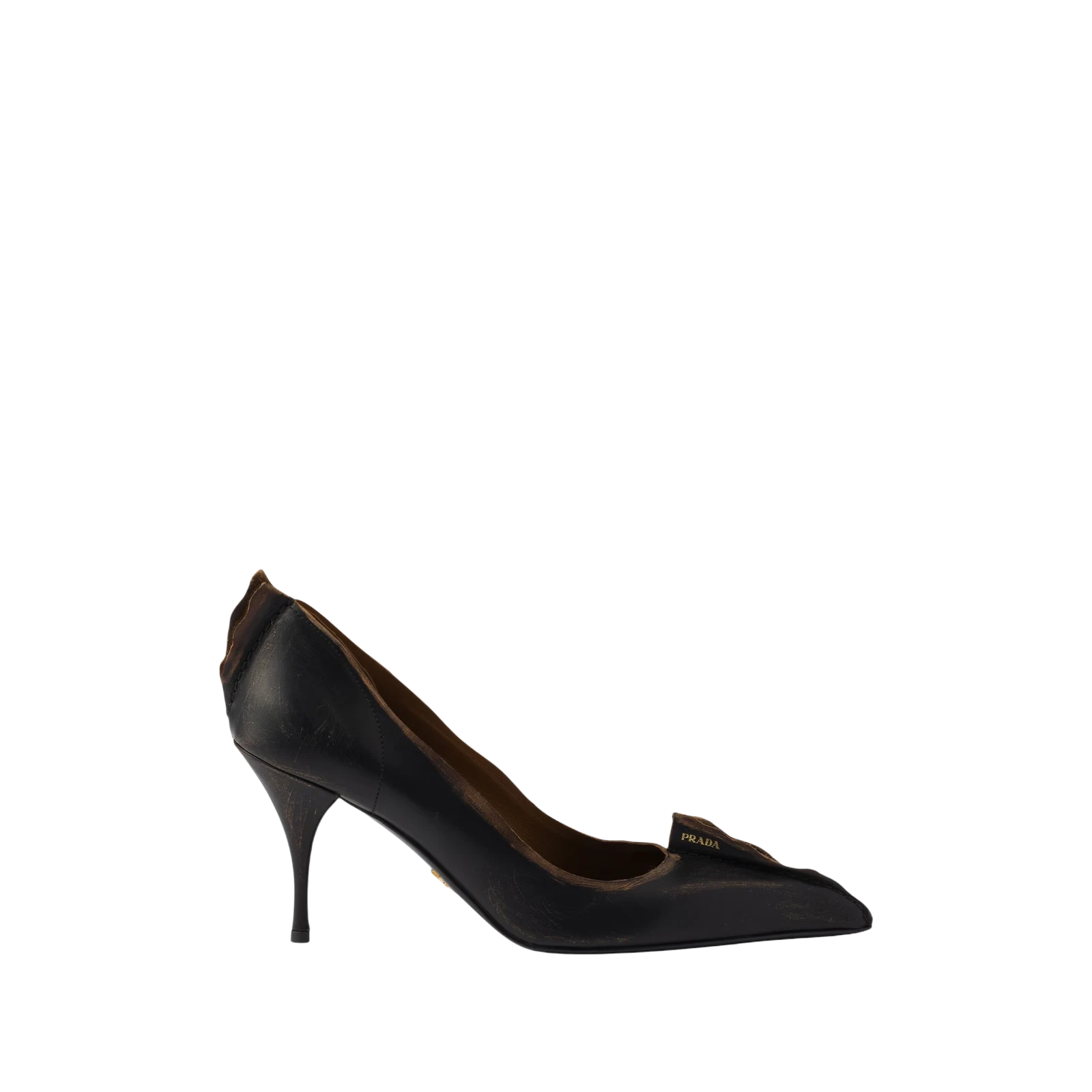 ANTIQUED LEATHER PUMPS 85MM