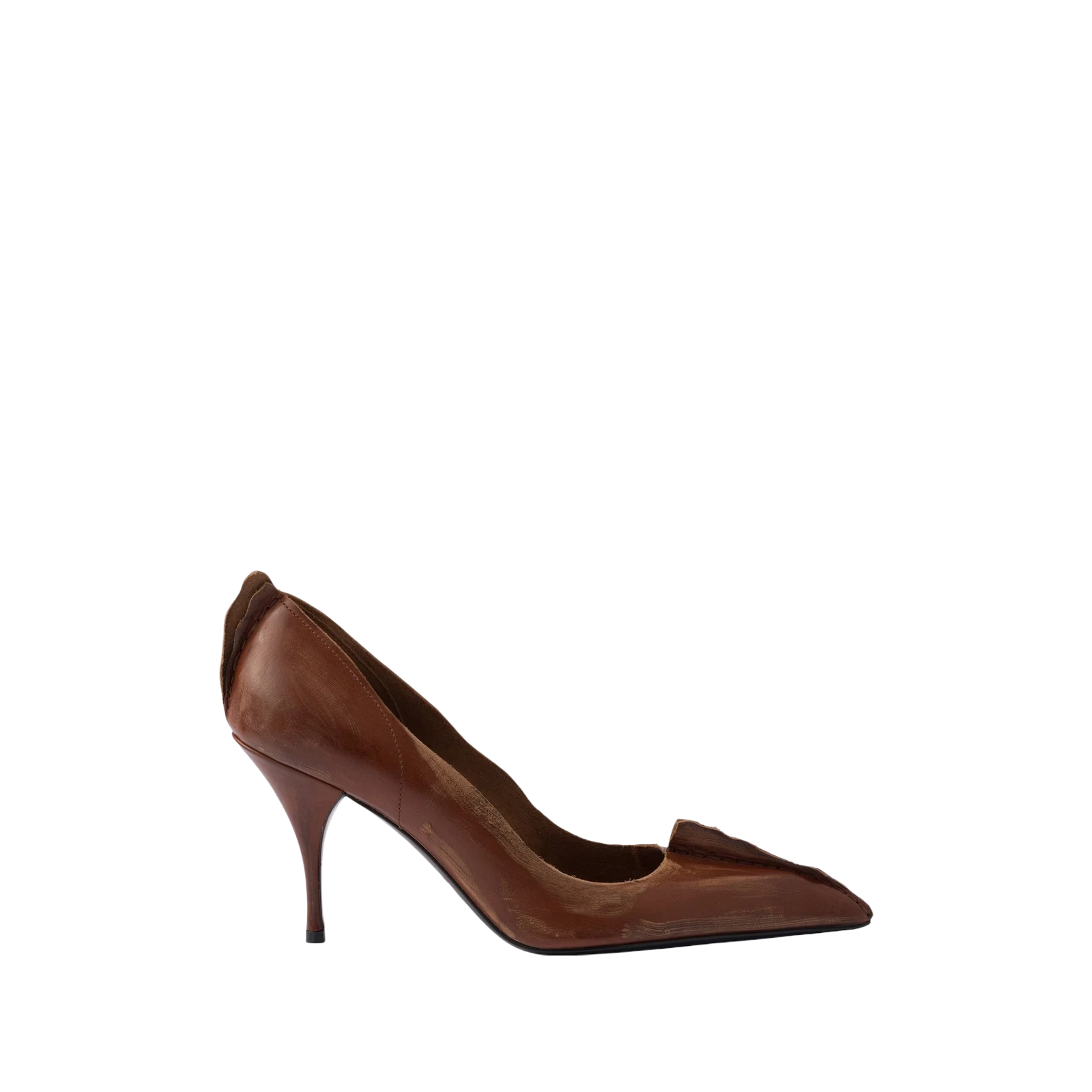 ANTIQUED LEATHER PUMPS 85MM