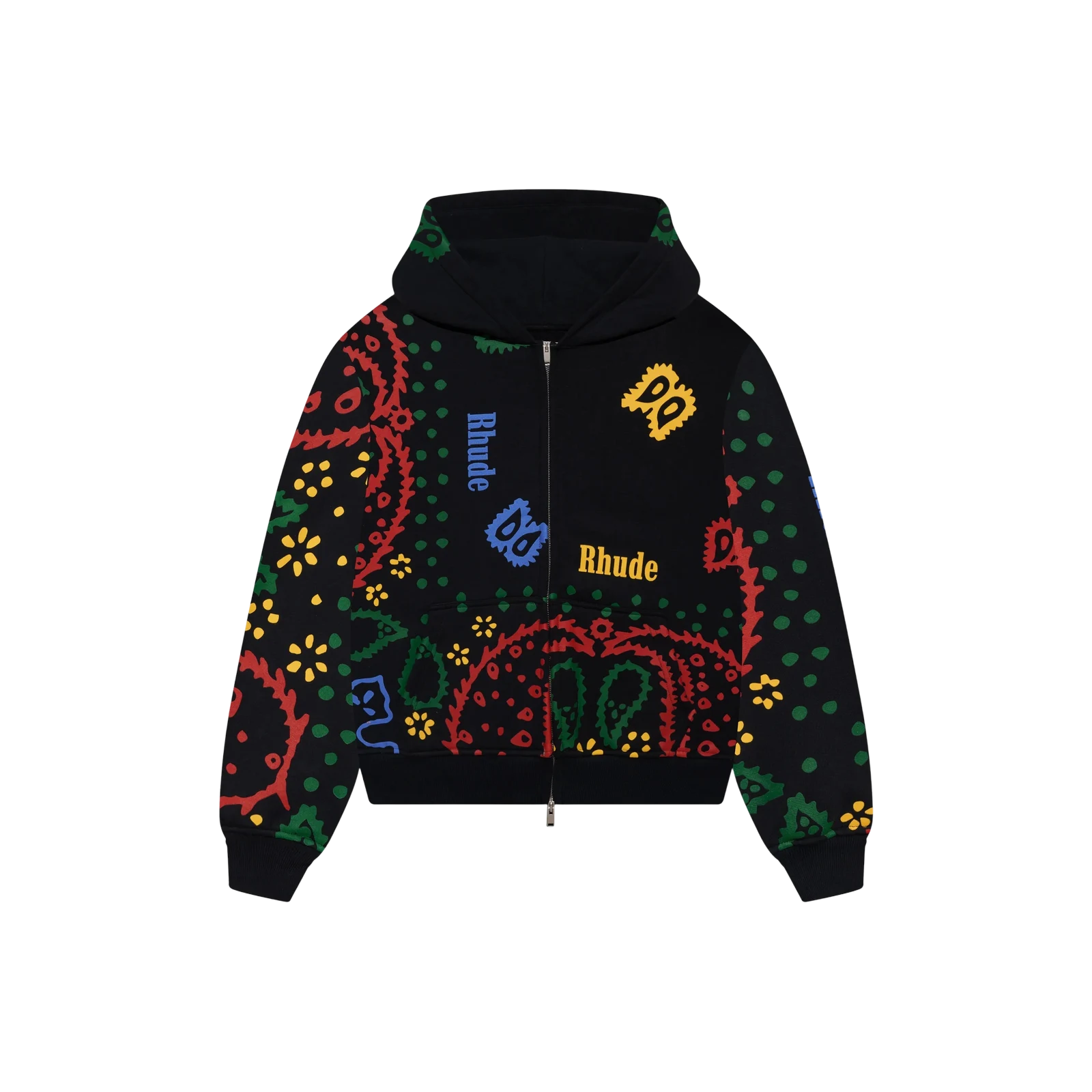 BANDANA PRINT FULL-ZIP HOODIE