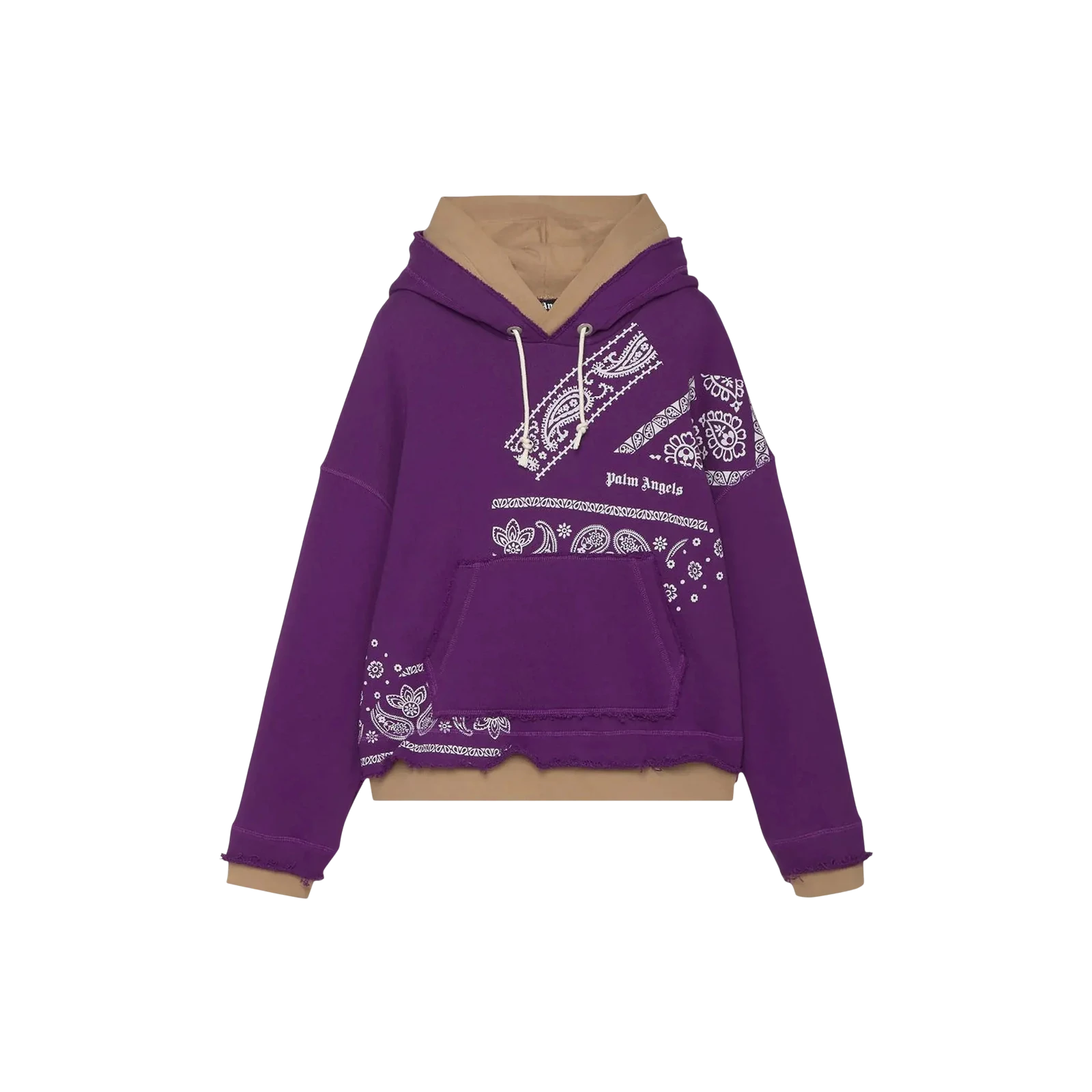 BANDANA PRINT HOODIE « LIGHT GREY »