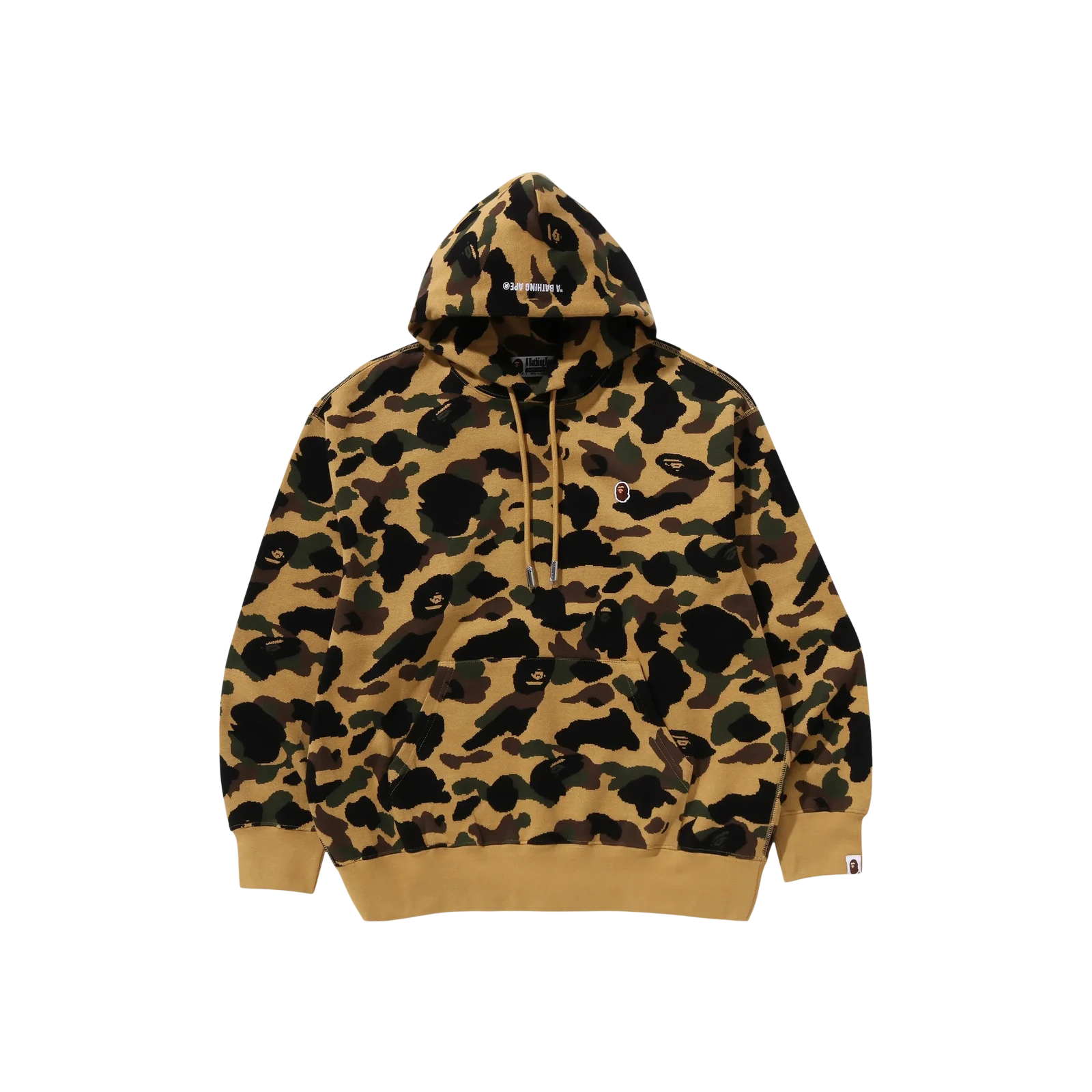 1ST CAMO JACQUARD ONE POINT RELAXED FIT PULLOVER HOODIE « YELLOW »
