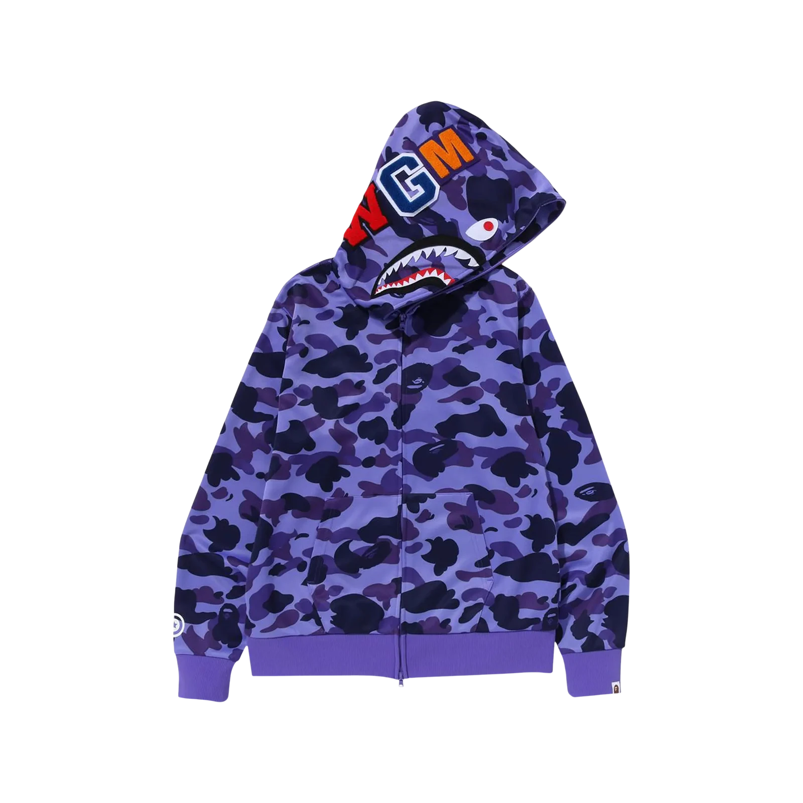 1ST CAMO JERSEY SHARK FULL ZIP HOODIE « PURPLE »
