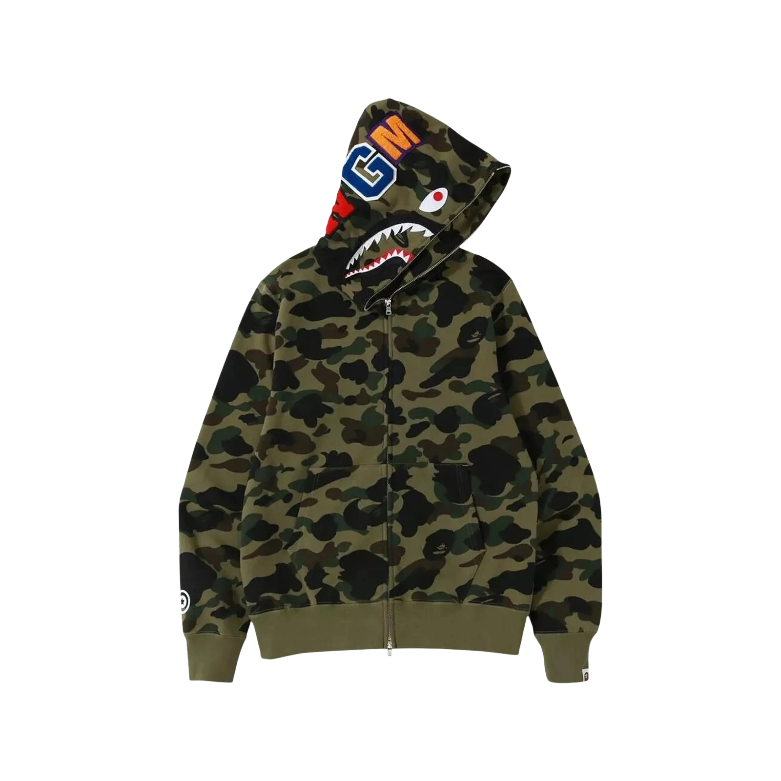 1ST CAMO SHARK FULL ZIP HOODIE « GREEN »