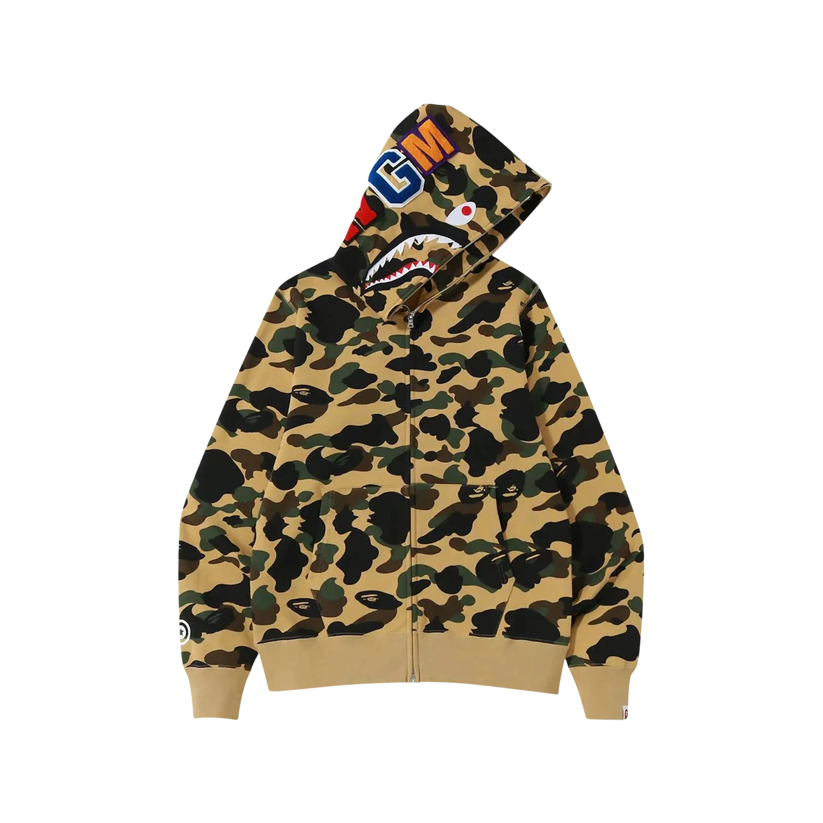 1ST CAMO SHARK FULL ZIP HOODIE « YELLOW »