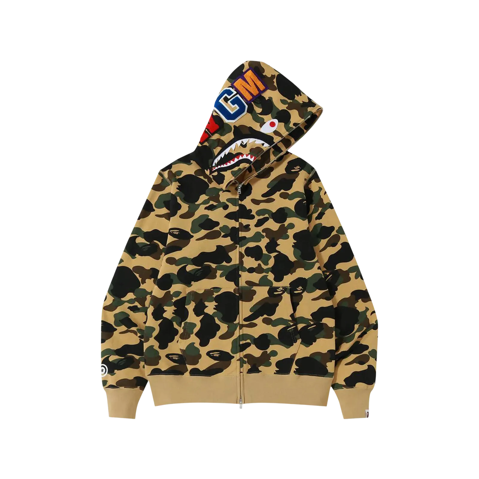 1ST CAMO SHARK FULL ZIP HOODIE « YELLOW »