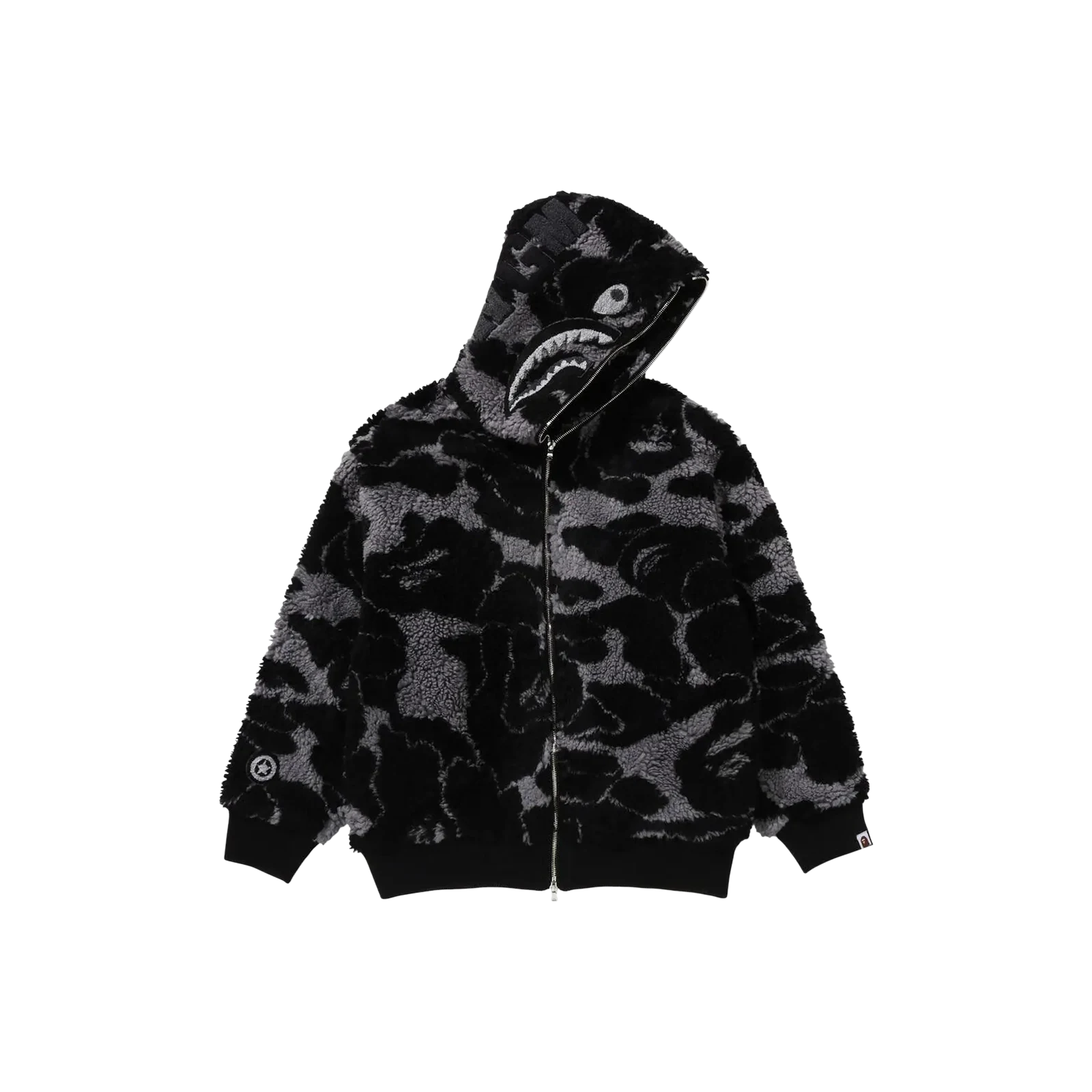 ABC CAMO BOA SHARK RELAXED FIT FULL ZIP HOODIE « BLACK »