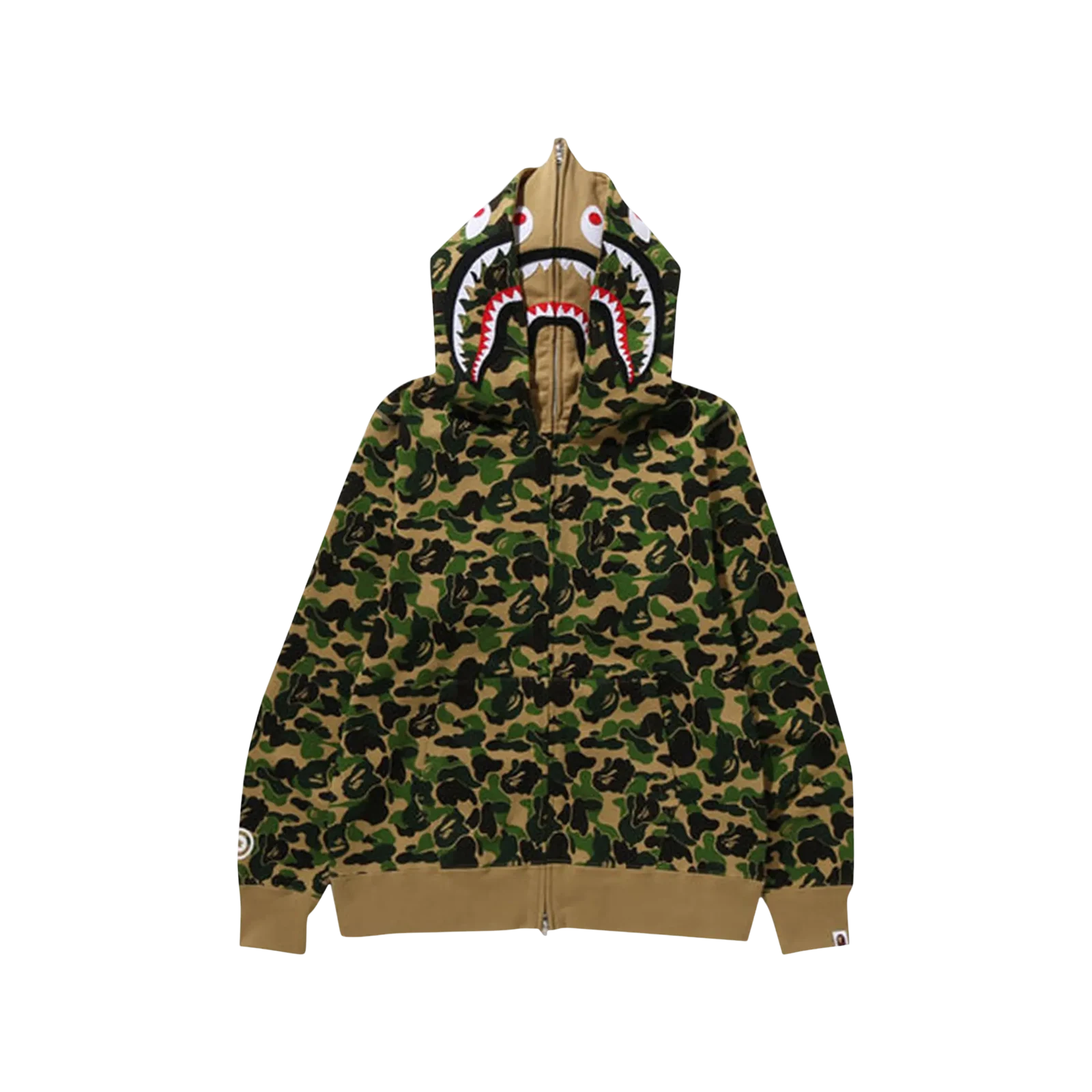 ABC CAMO DOUBLE SHARK FULL ZIP HOODIE « GREEN »