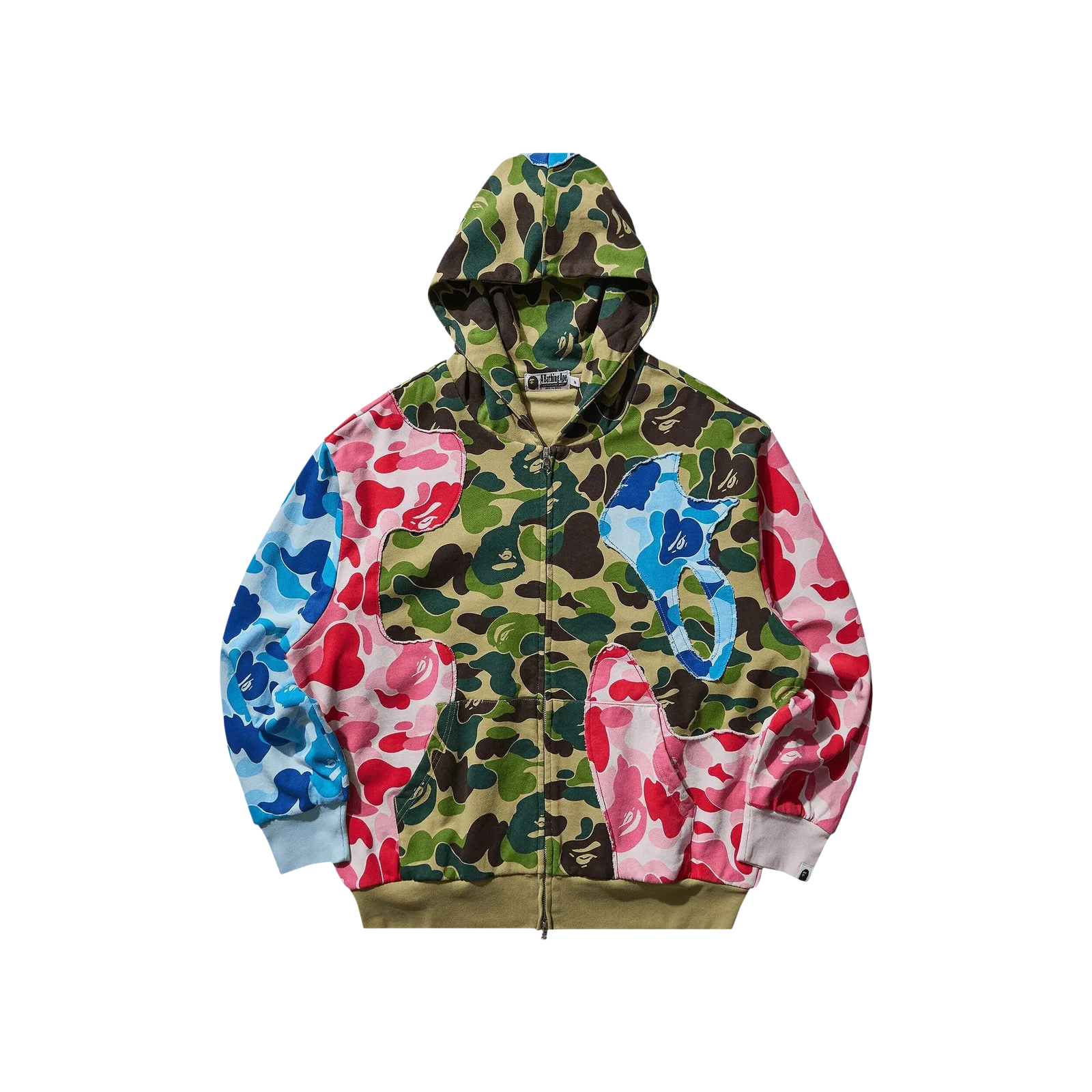 ABC CAMO PATCHWORK RELAXED FIT ZIP HOODIE « MULTICOLOR »