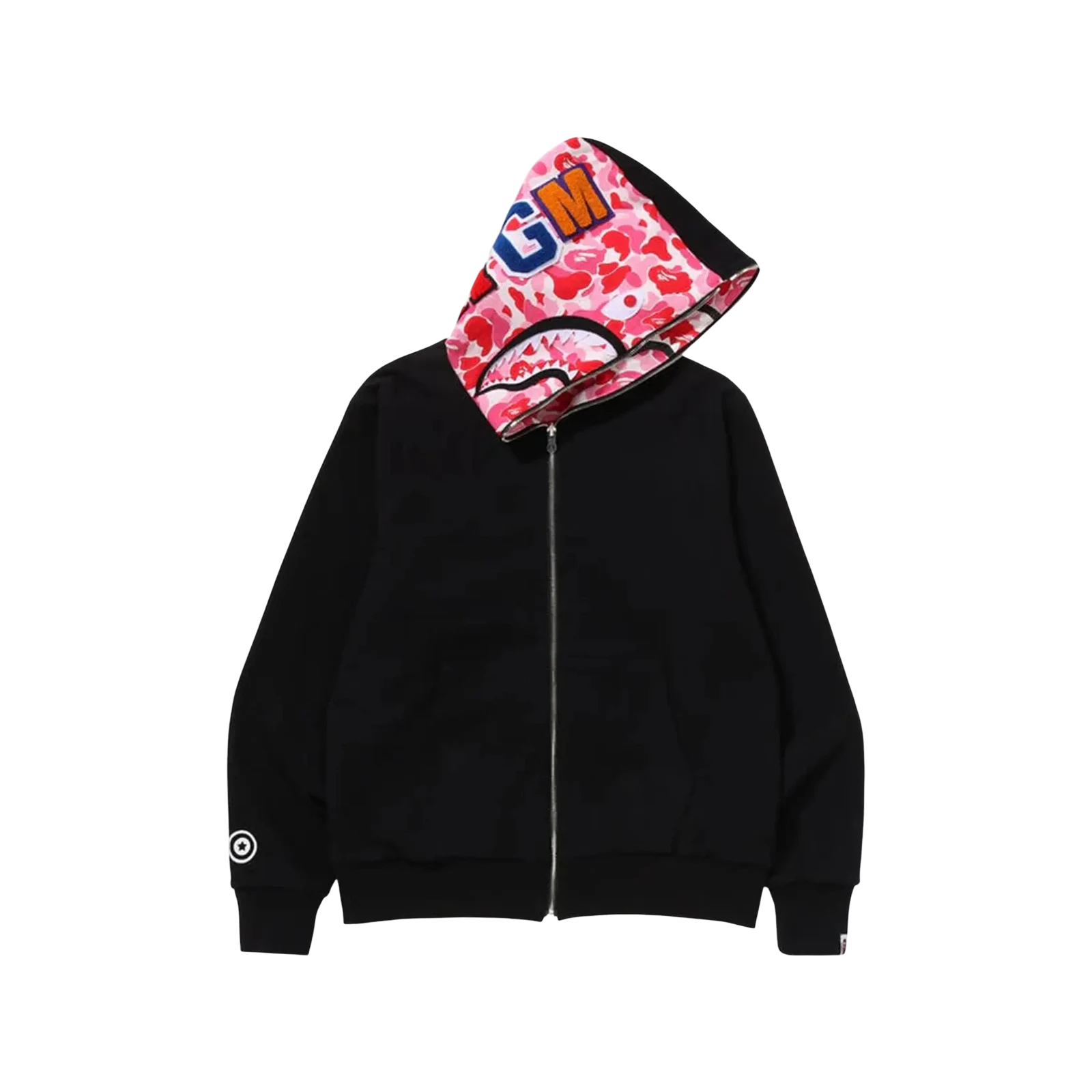ABC REVERSIBLE SHARK FULL ZIP HOODIE « PINK »