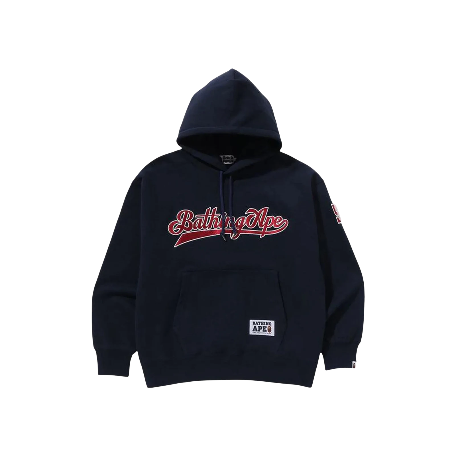 BASEBALL LOGO RELAXED FIT PULLOVER HOODIE « NAVY »