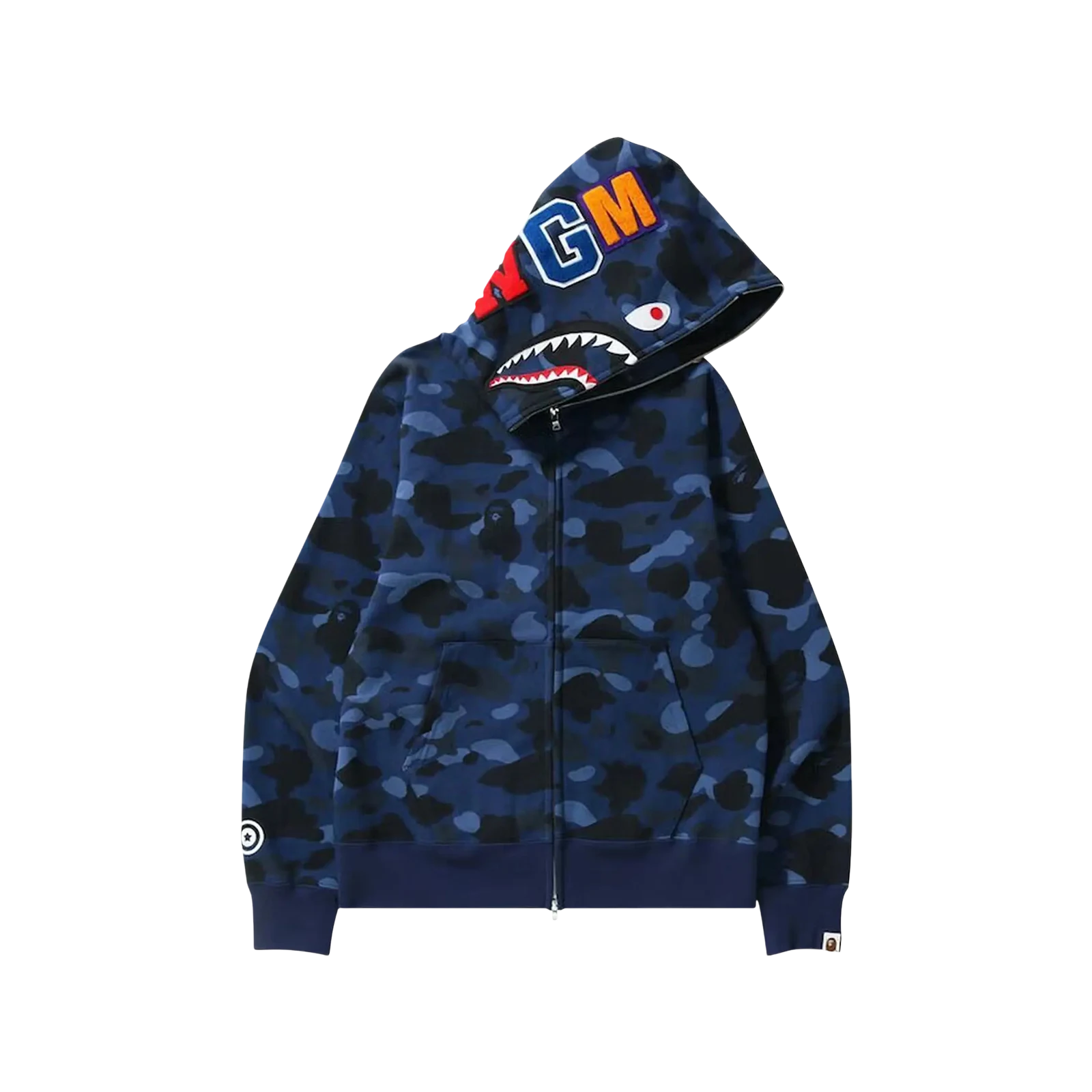 COLOR CAMO SHARK FULL ZIP HOODIE « NAVY »