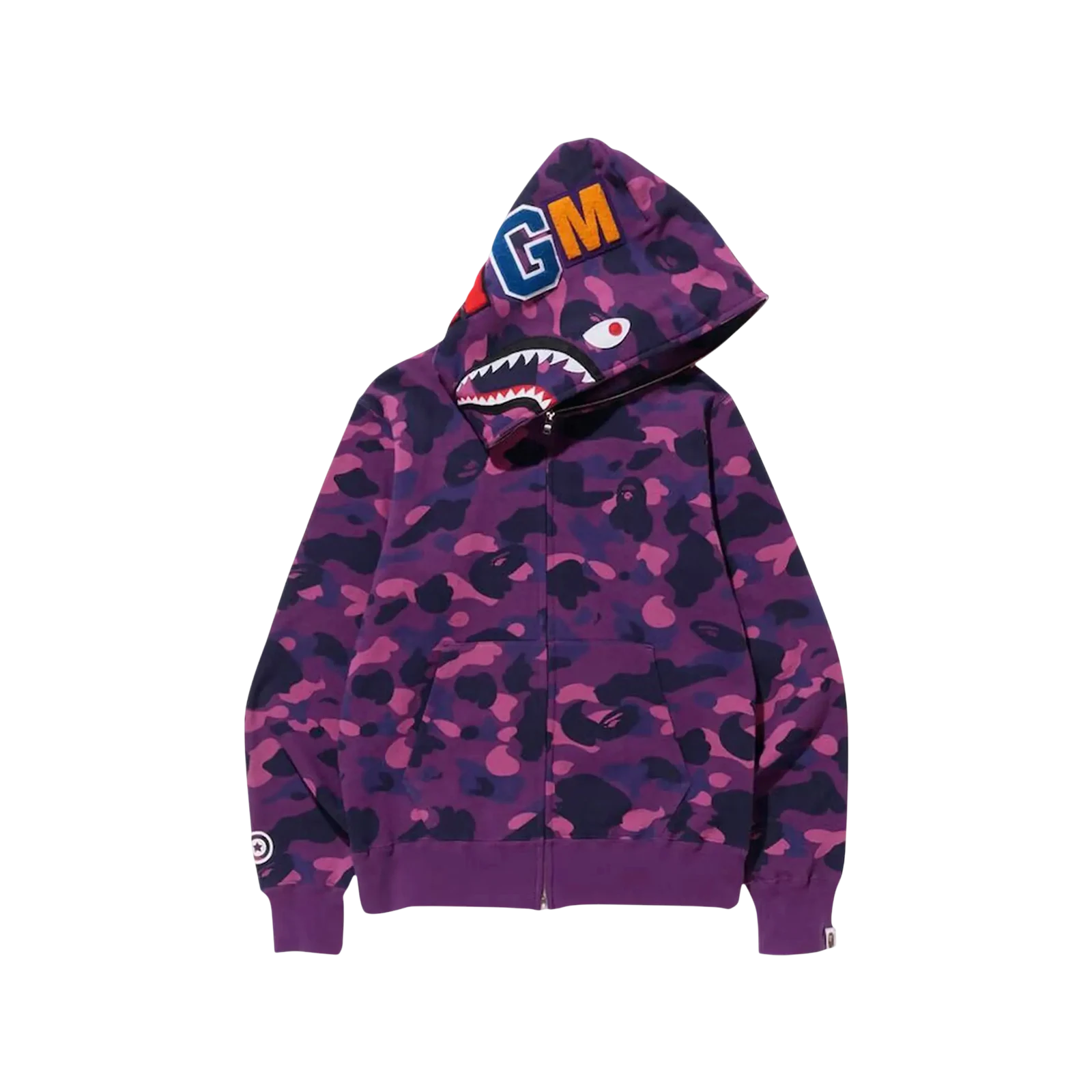 COLOR CAMO SHARK FULL ZIP HOODIE « PURPLE »