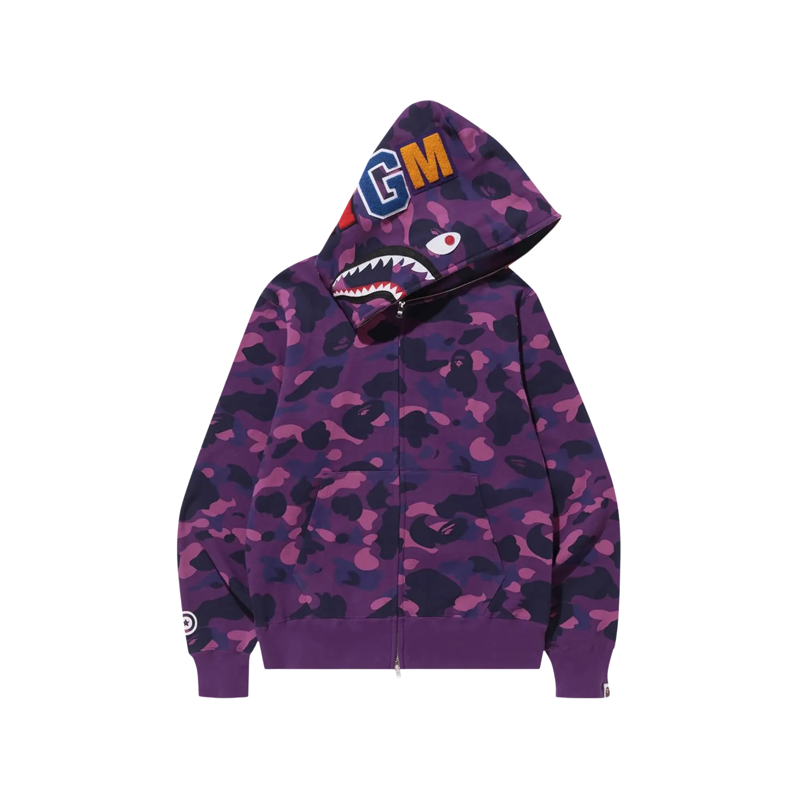 COLOR CAMO SHARK FULL ZIP HOODIE « PURPLE »